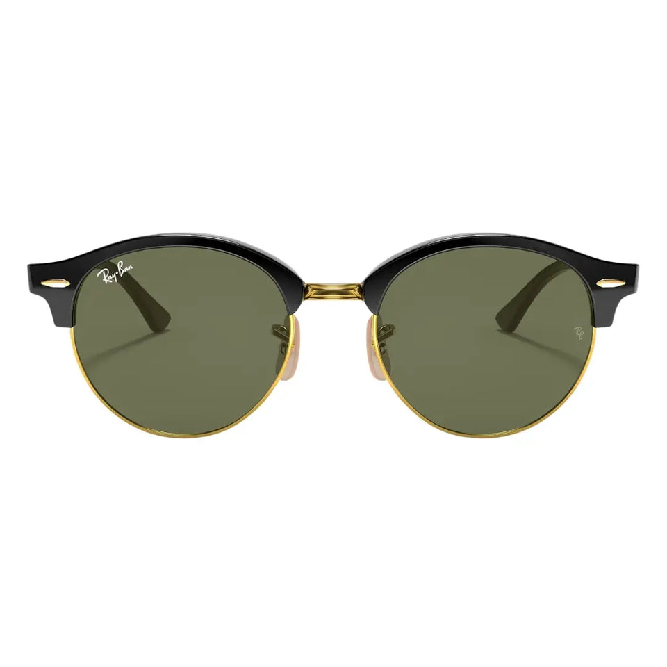 Ray-Ban Clubround Classic RB4246 901 Black - Acetate - Green Lenses Ray-Ban