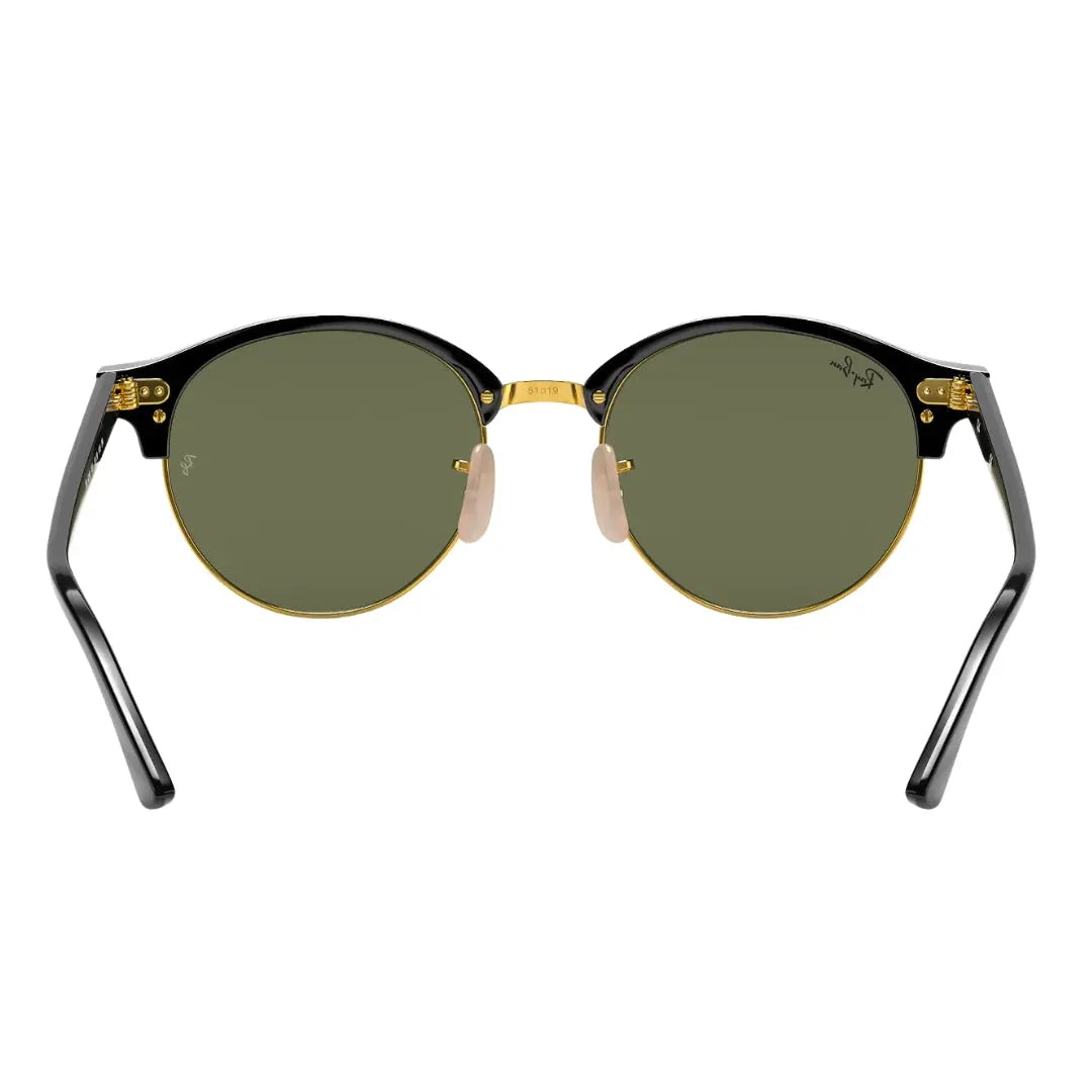 Ray-Ban Clubround Classic RB4246 901 Black - Acetate - Green Lenses Ray-Ban