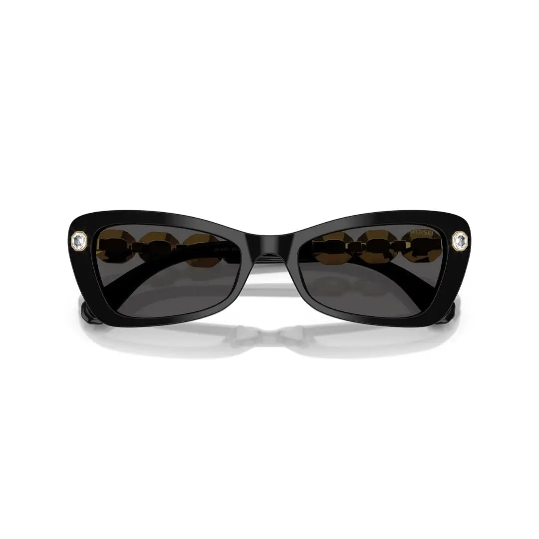 Folded View: Swarovski SK6033 100187 – Compact Foldable Design, Signature Branding, Swarovski Eyewear Collection