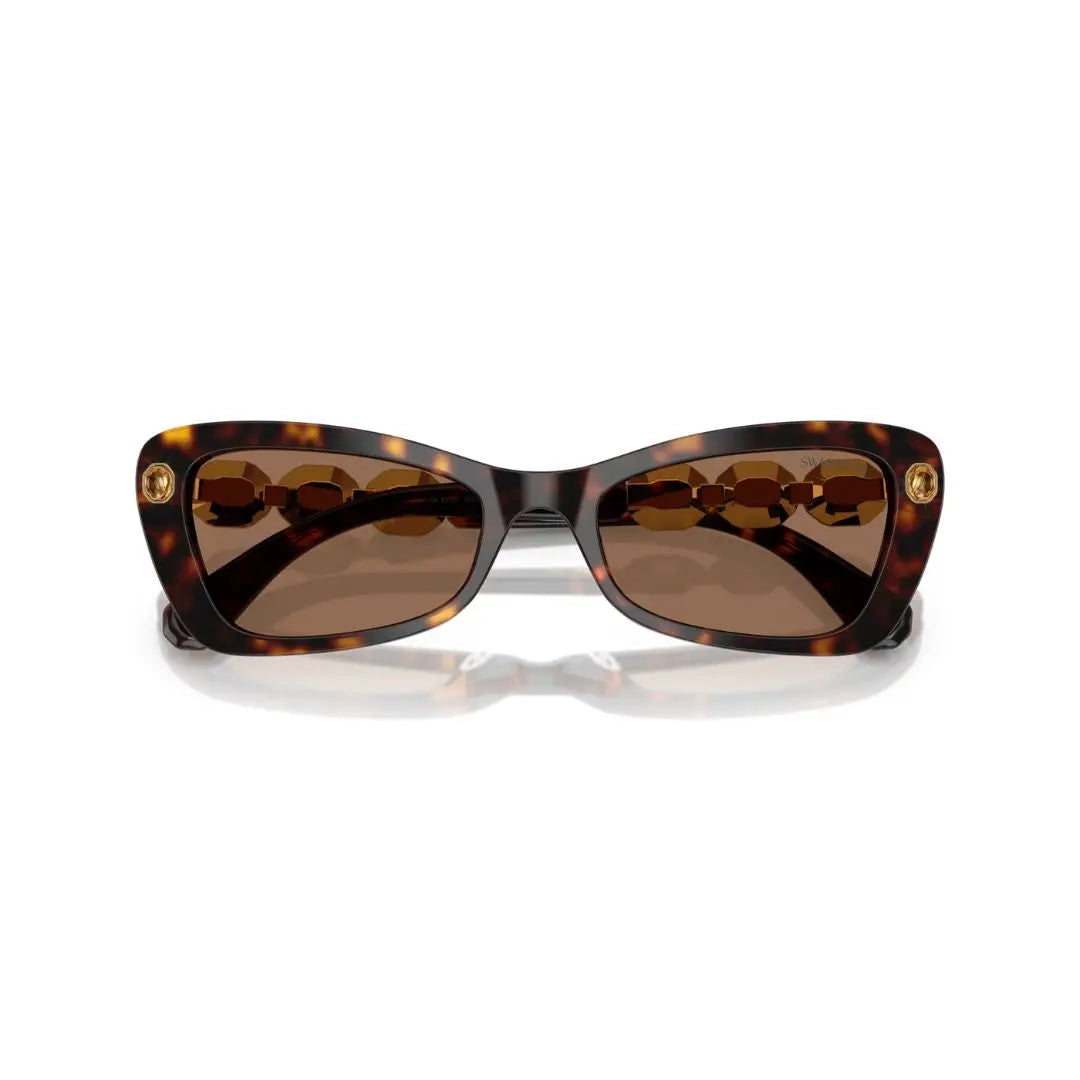 Folded View: Swarovski SK6033 100273 – Compact Foldable Design, Signature Branding, Swarovski Eyewear Collection
