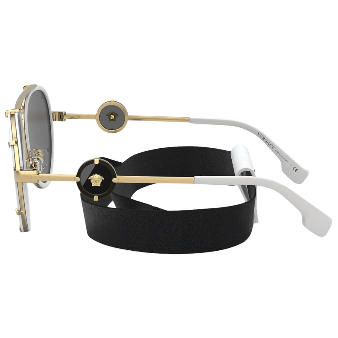 Versace VE2232 147187 - White Frame with Dark Grey Lens Side View