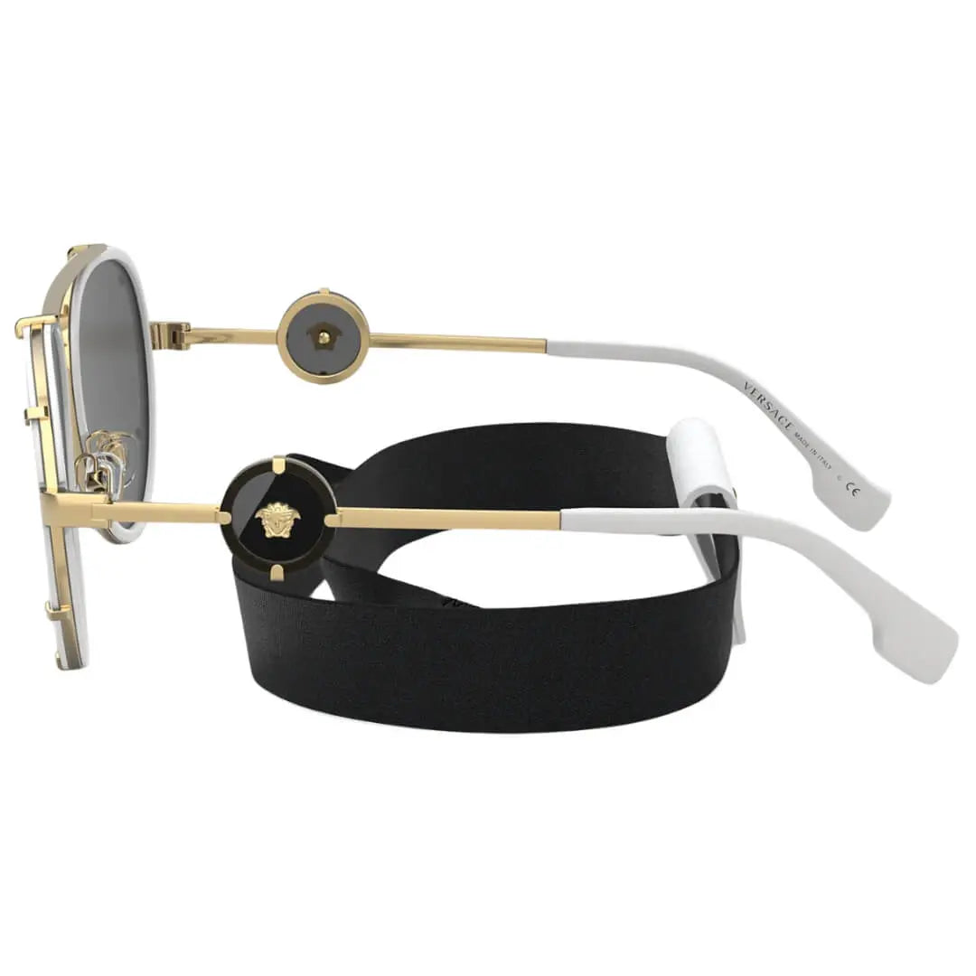 Versace VE2232 147187 - White Frame with Dark Grey Lens Side View
