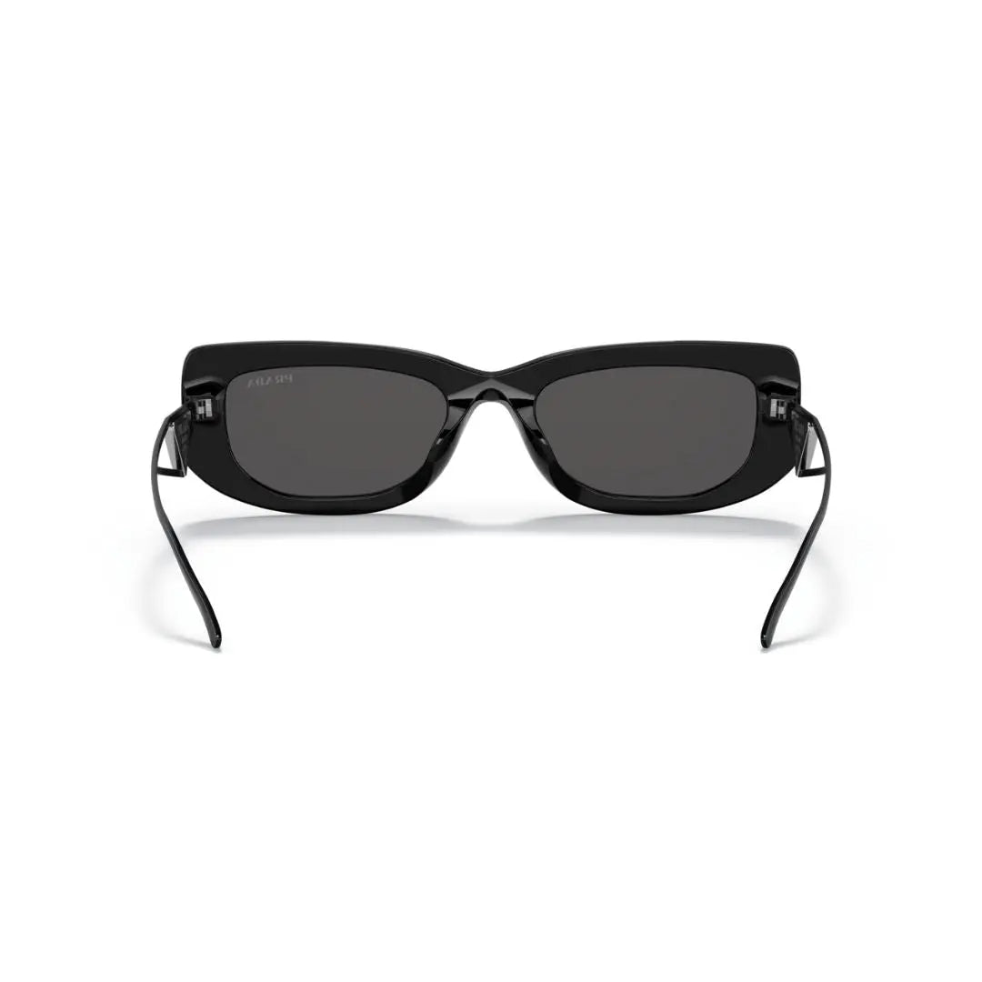 Back View: Prada PR 14YS 1AB5S0 Designer Sunglasses – High-Fashion Rectangle, Solid Color Lens, Italian Craftsmanship