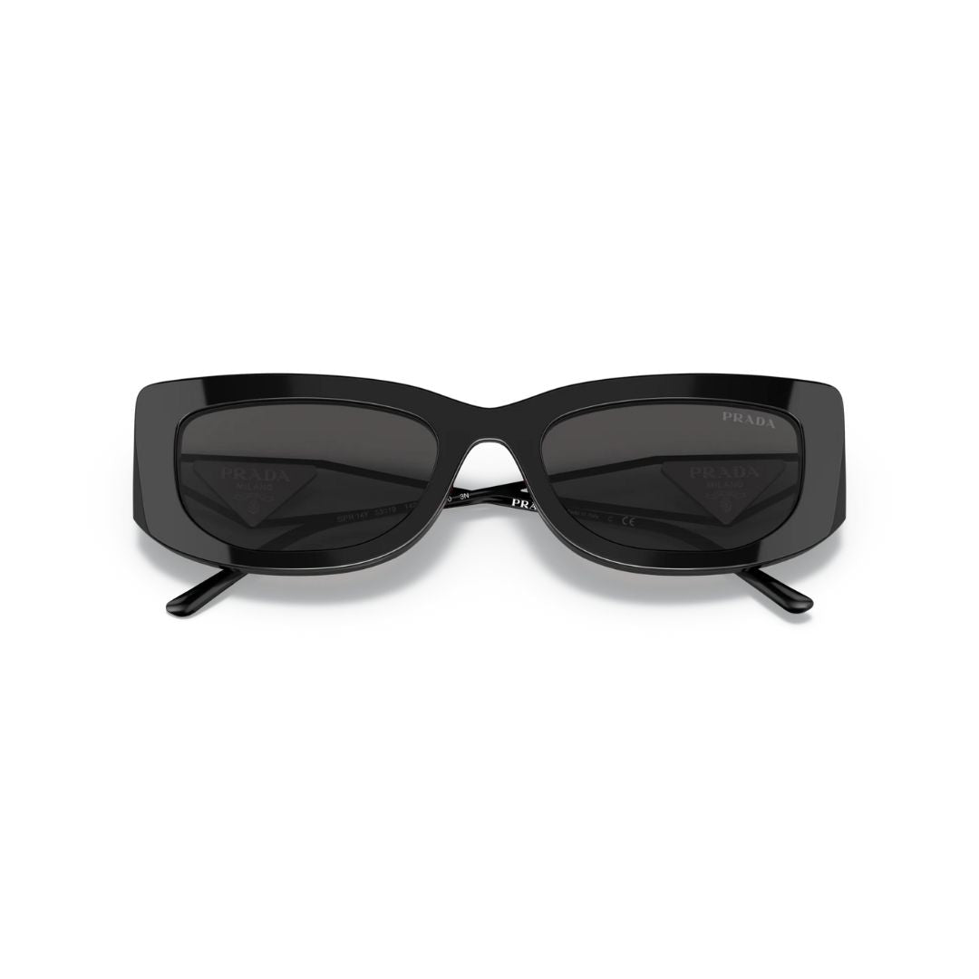 Folded View: Prada PR 14YS 1AB5S0 – Compact Design, Signature Branding, Luxury Women’s Eyewear