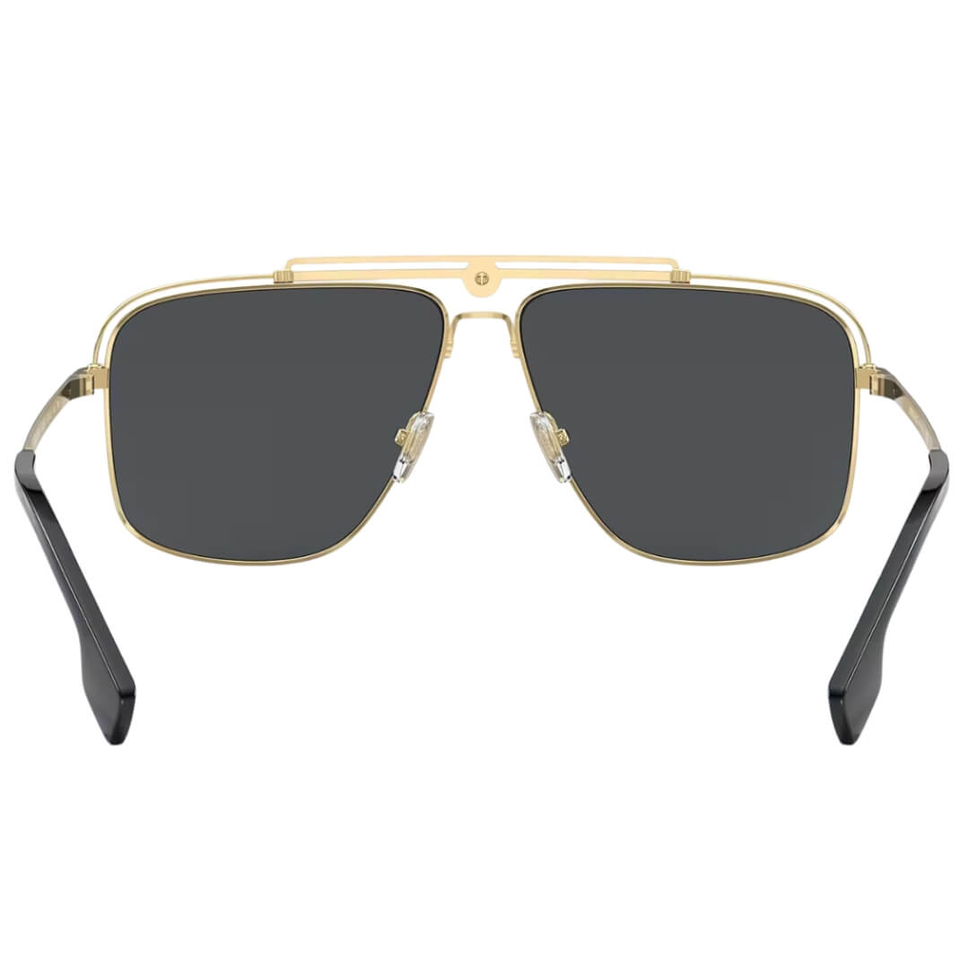 Versace VE2242 100287 Sunglasses - Gold Frame, Dark Grey Lens