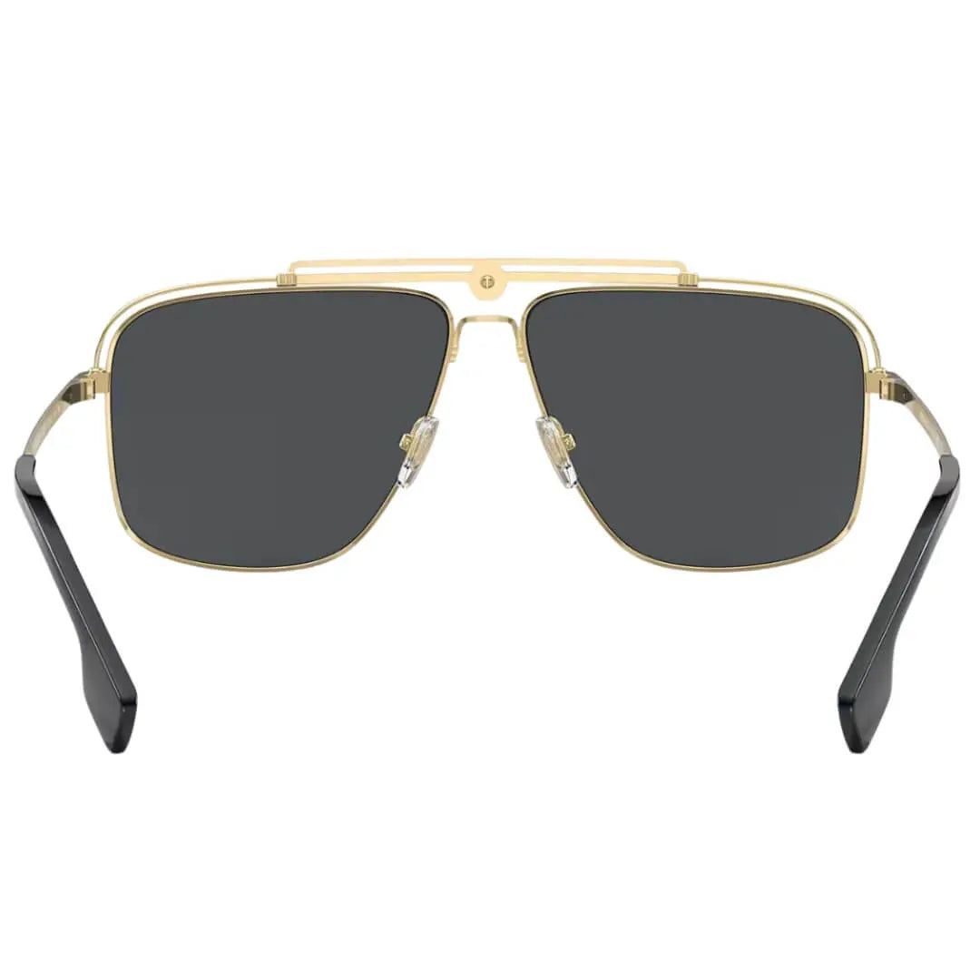 Versace VE2242 100287 Sunglasses - Gold Frame, Dark Grey Lens Versace