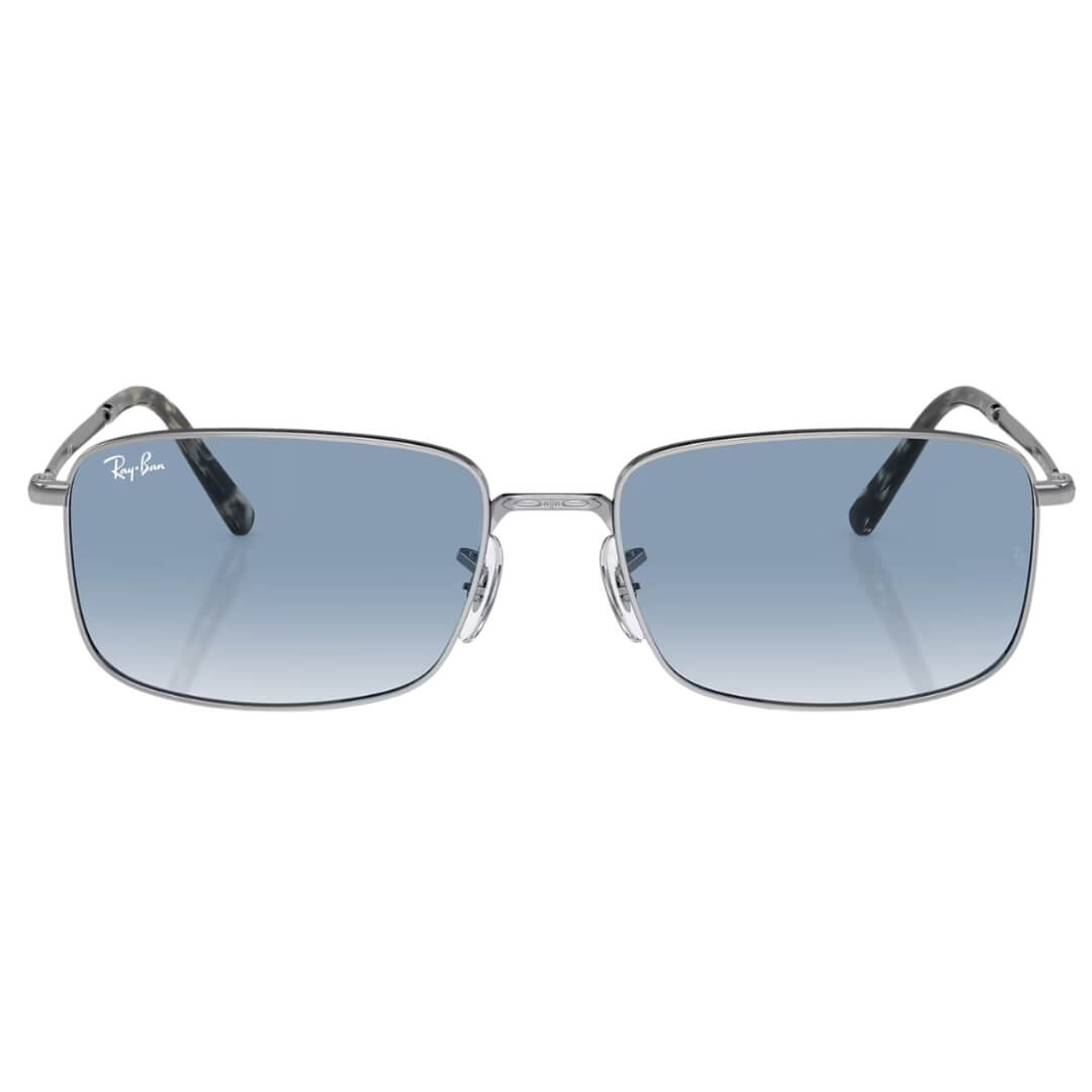 Ray-Ban RB3717 003/3F Sunglasses - Silver Frame, Blue Lens Front View