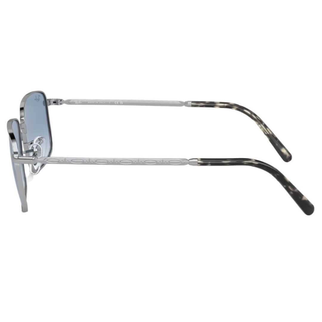 Ray-Ban RB3717 003/3F Sunglasses - Silver Frame, Blue Lens Side view