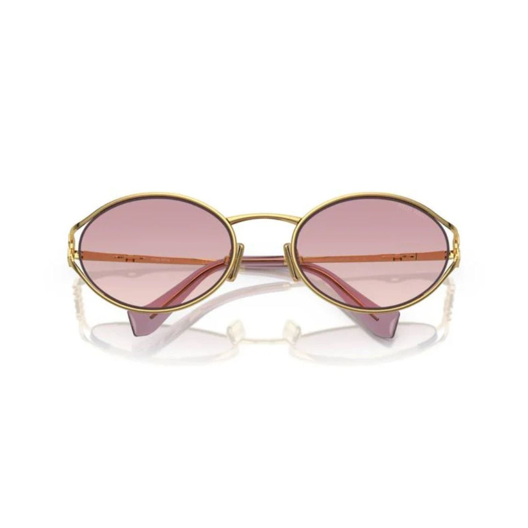 Folded View: Miu Miu MU 52YS 5AK06S – Compact Foldable Design, Timeless Elegance, High-Fashion Statement