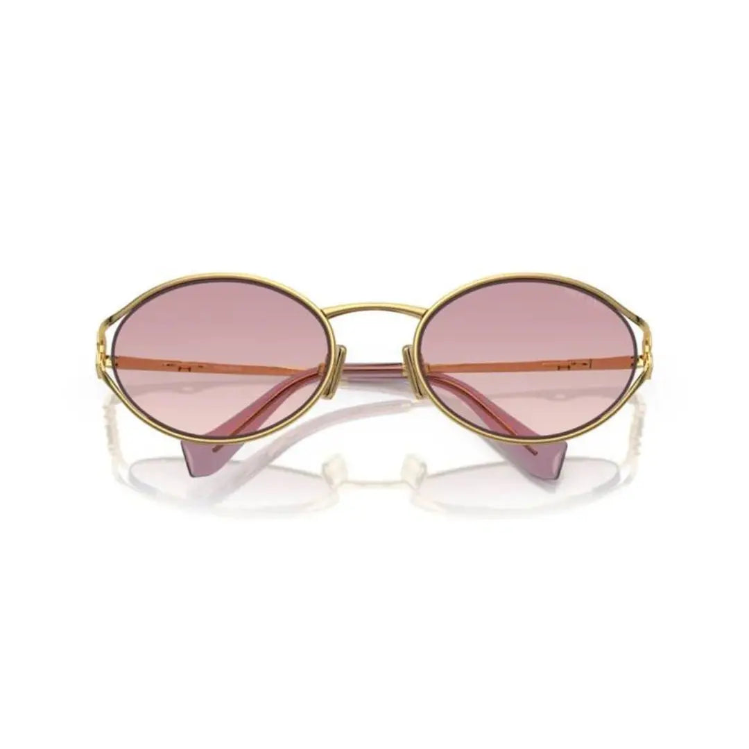 Folded View: Miu Miu MU 52YS 5AK06S – Compact Foldable Design, Timeless Elegance, High-Fashion Statement