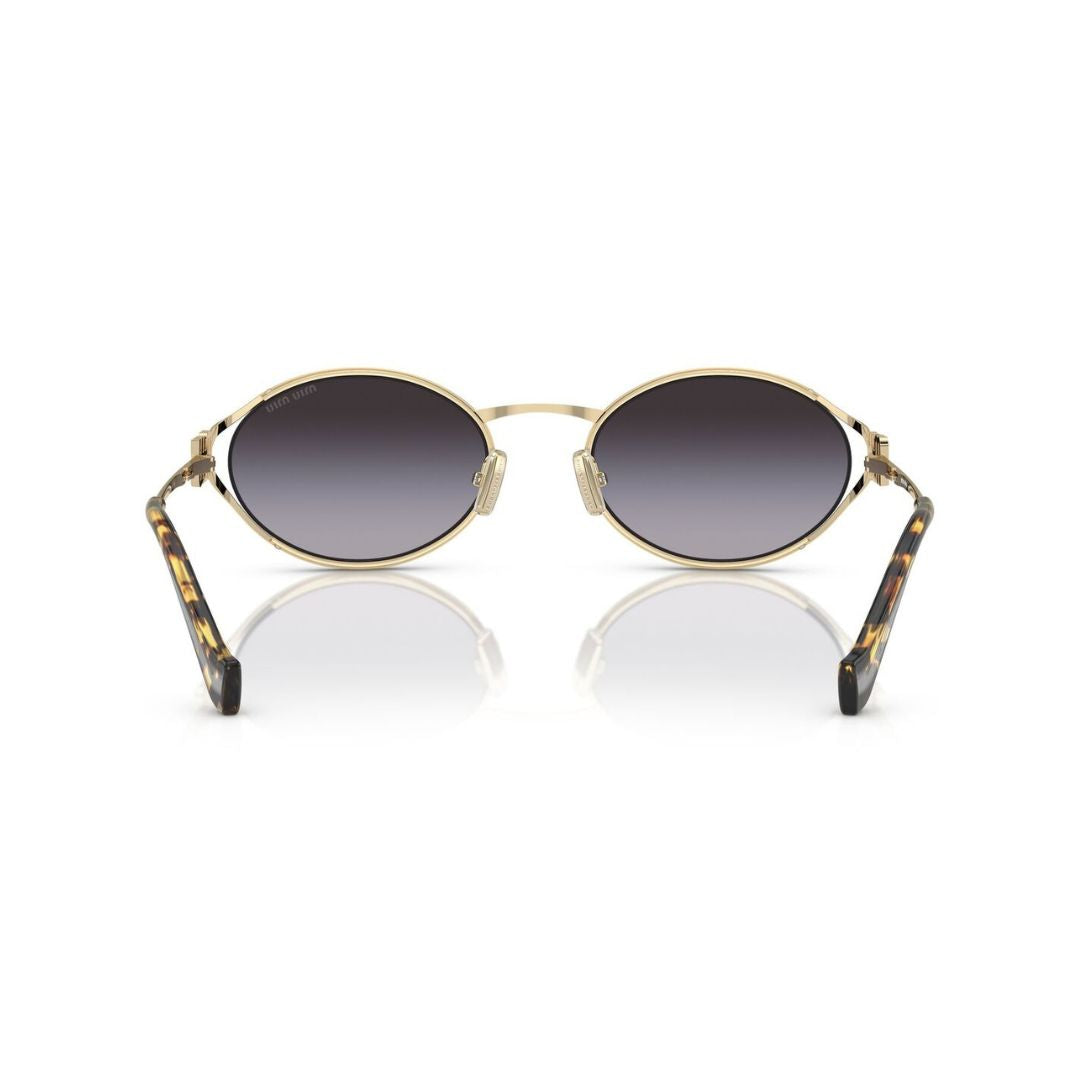 Back View: Miu Miu MU 52YS ZVN5D1 Sunglasses – Grey Gradient Lenses, Premium Metal Construction