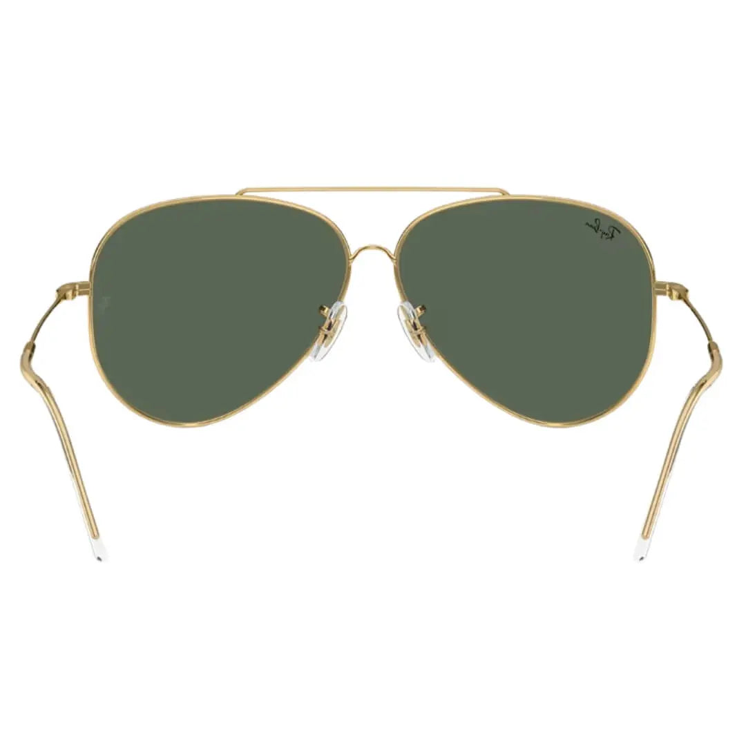 Ray-Ban Aviator Reverse RBR0101S 001/VR - Gold Frame with Green Lens Back View
