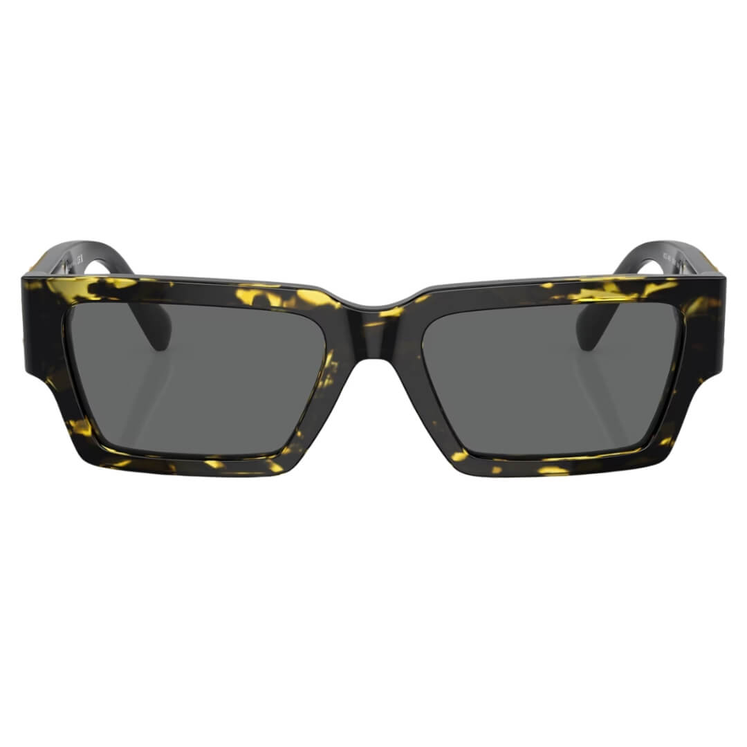 Versace VE4459 542887 - Havana Frame with Dark Grey Lens Front View