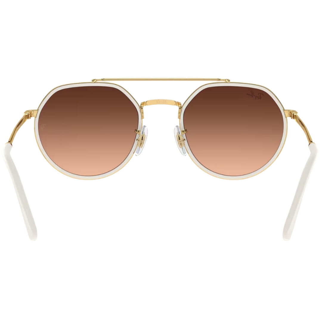 Ray-Ban RB3765 001/4O Sunglasses - Legend Gold Frame, Blue Mirror Lens Back View