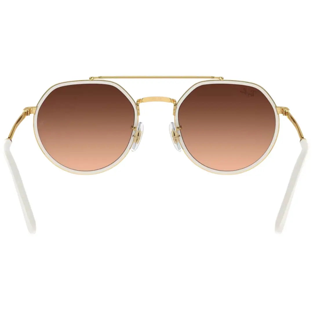 Ray-Ban RB3765 001/4O Sunglasses - Legend Gold Frame, Blue Mirror Lens Back View
