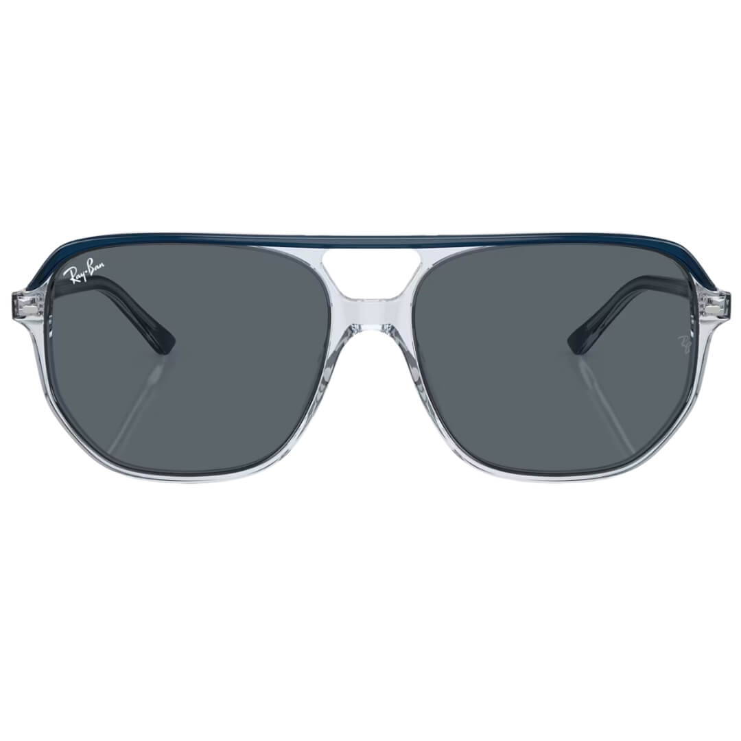 Ray-Ban Bill One RB2205 1397R5 Sunglasses - Blue on Transparent Blue Frame, Azure Lens Front View