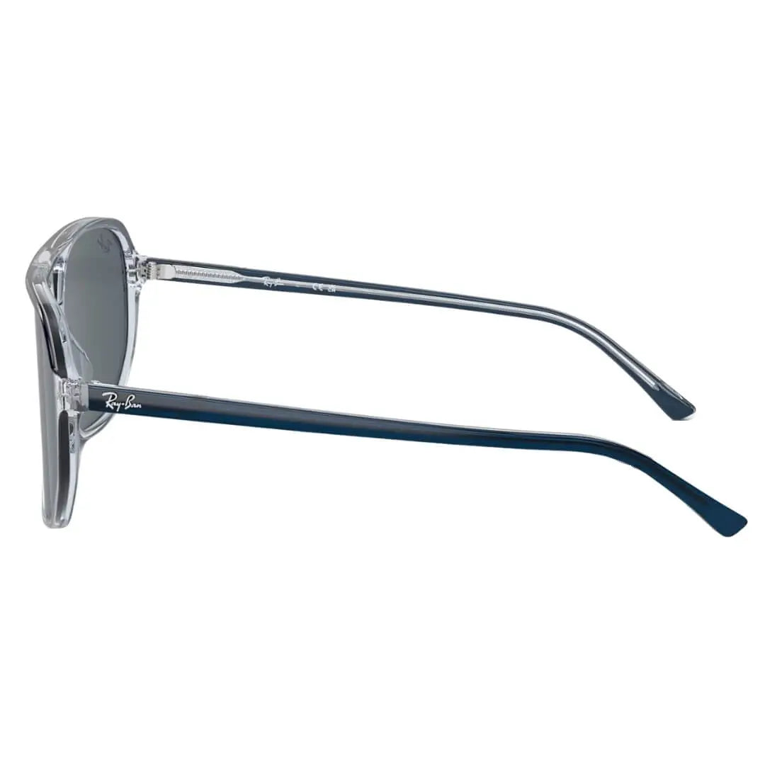 Ray-Ban Bill One RB2205 1397R5 Sunglasses - Blue on Transparent Blue Frame, Azure Lens Side View