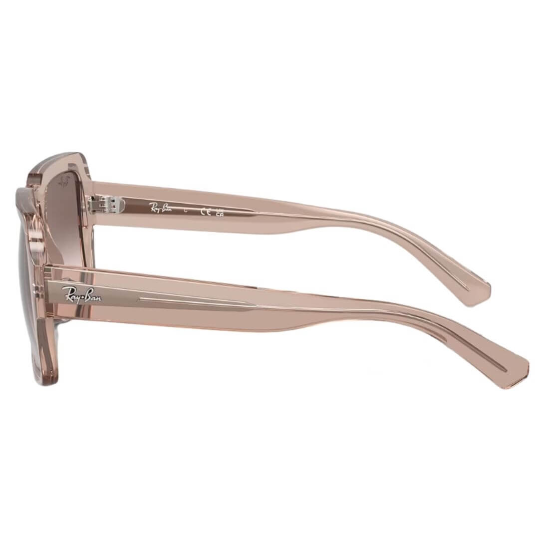Ray-Ban Magellan RB4408 67278Z - Transparent Light Brown Frame, Silver/Brown Lens Side View