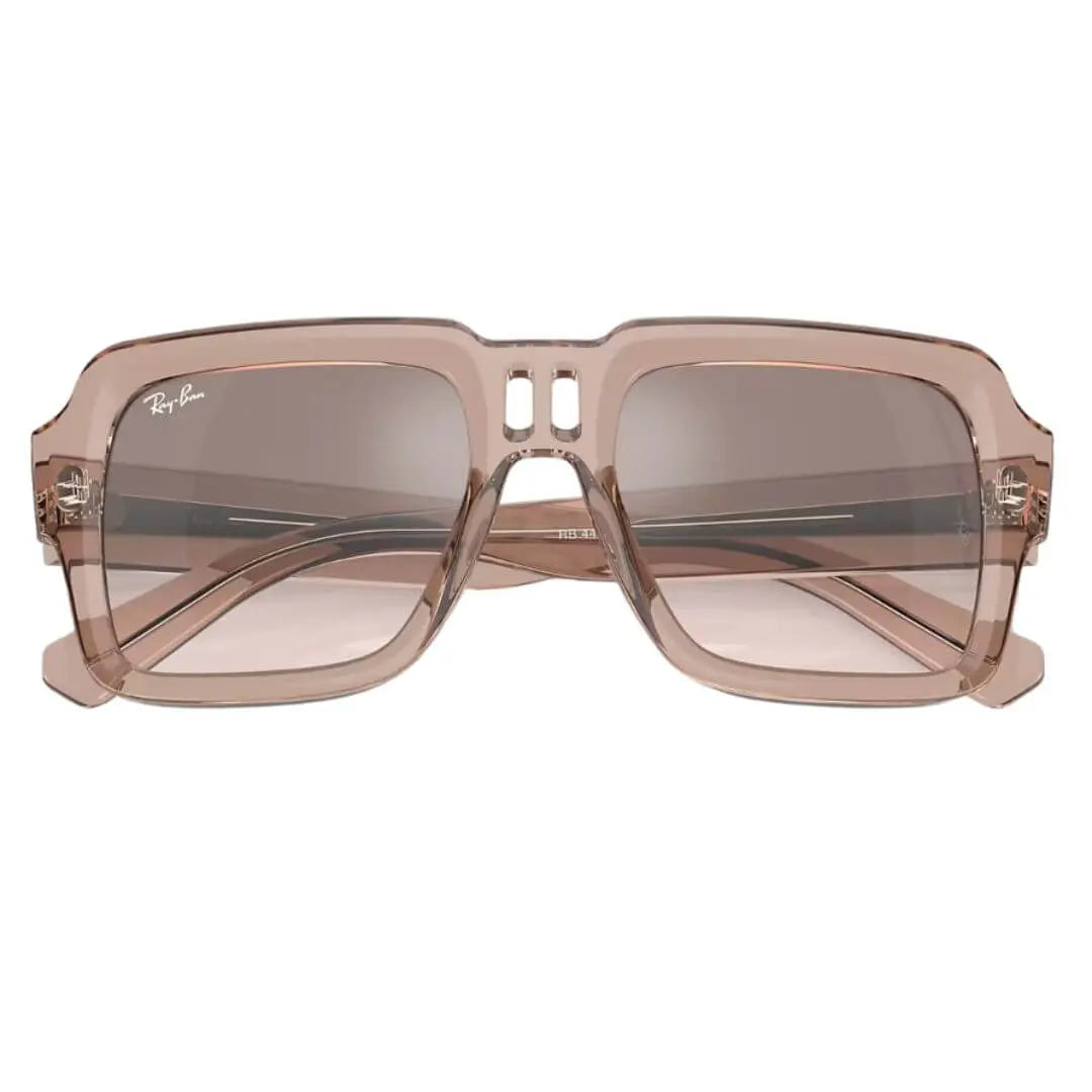 Ray-Ban Magellan RB4408 67278Z - Transparent Light Brown Frame, Silver/Brown Lens Folded View