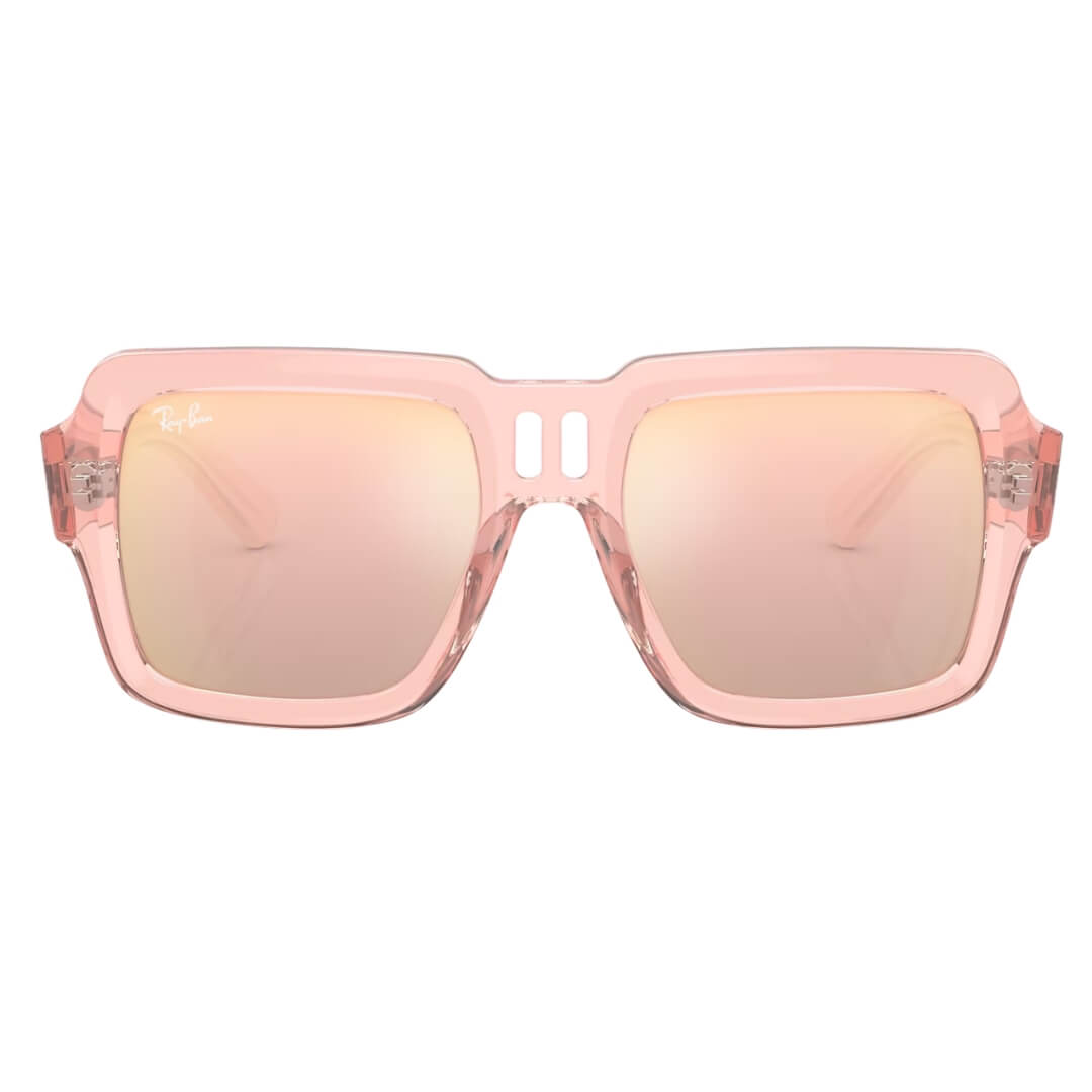 Ray-Ban Magellan RB4408 67286X - Transparent Pink Frame, Light Violet/Rose Gold Lens Front View