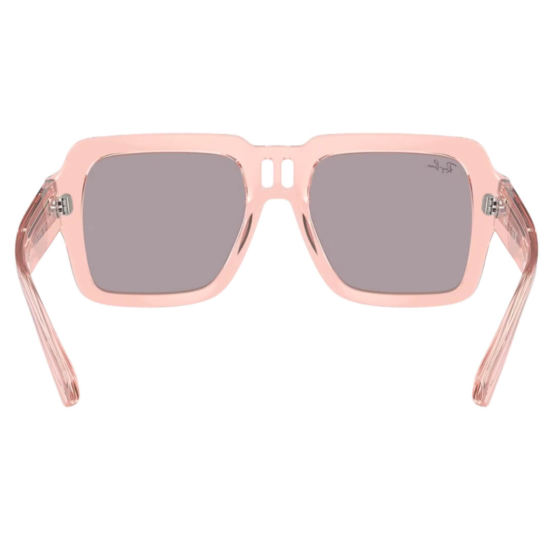 Ray-Ban Magellan RB4408 67286X - Transparent Pink Frame, Light Violet/Rose Gold Lens Back View