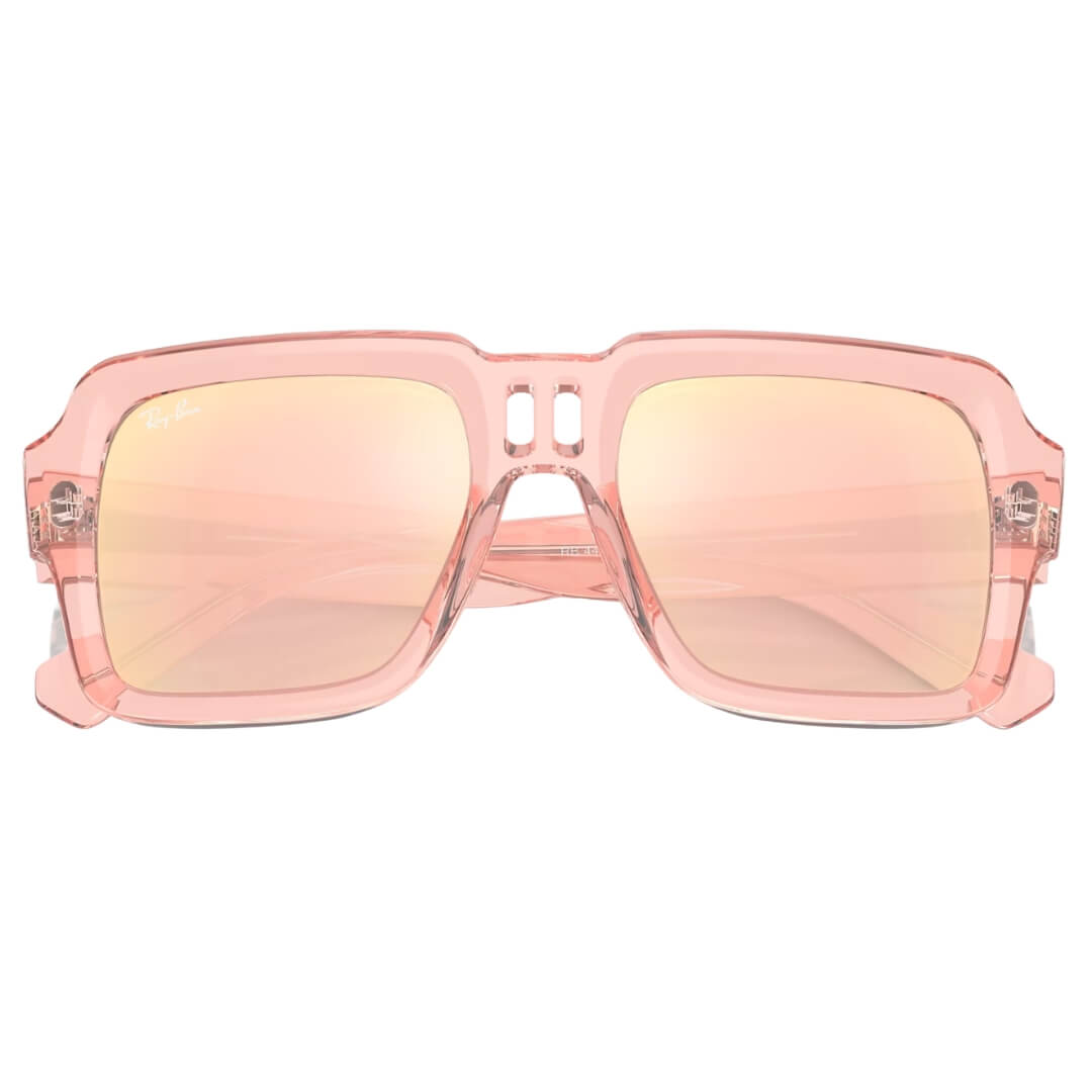 Ray-Ban Magellan RB4408 67286X - Transparent Pink Frame, Light Violet/Rose Gold Lens Folded View