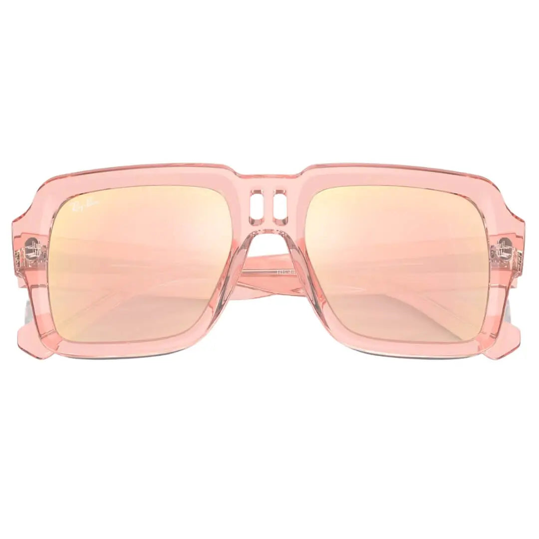 Ray-Ban Magellan RB4408 67286X - Transparent Pink Frame, Light Violet/Rose Gold Lens Folded View