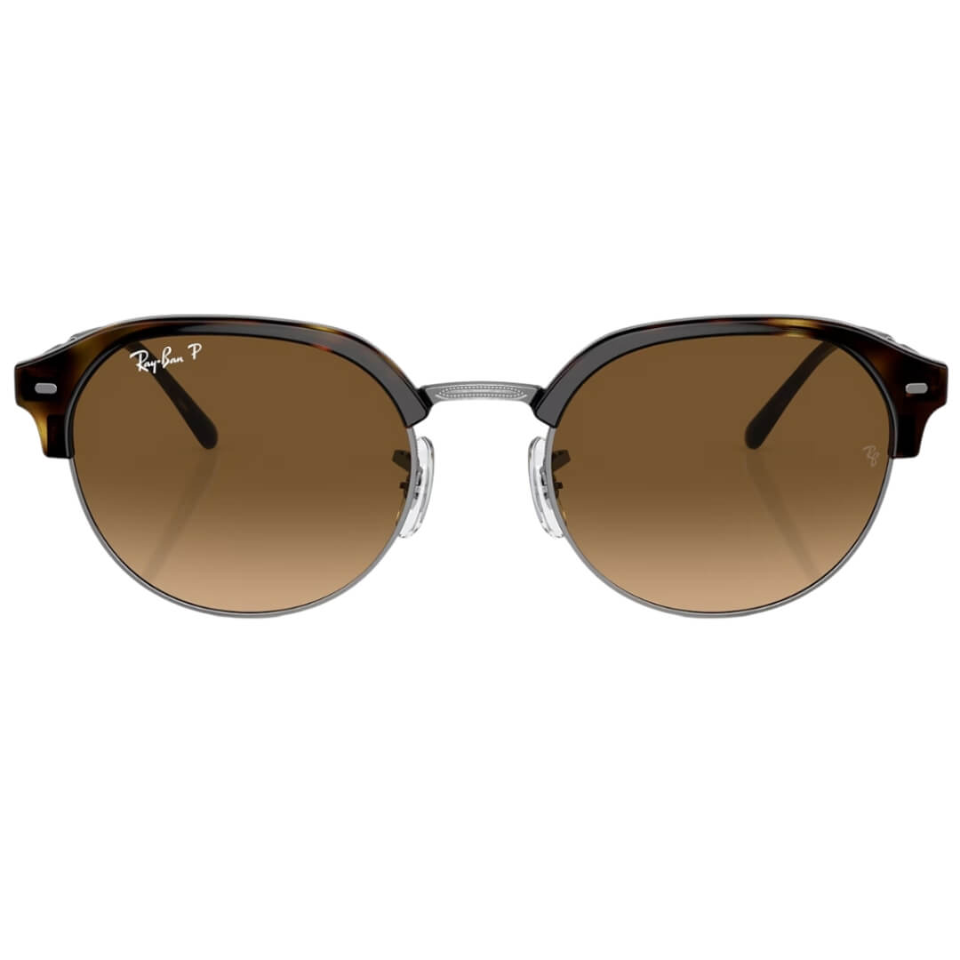 Ray-Ban RB4429 710/M2 - Havana on Gunmetal Frame with Polarized Brown Lens Front View