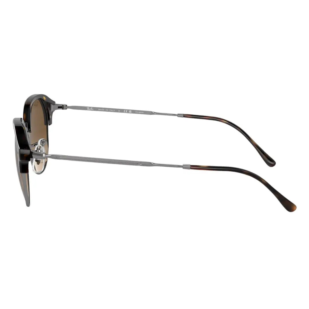 Ray-Ban RB4429 710/M2 - Havana on Gunmetal Frame with Polarized Brown Lens Side View