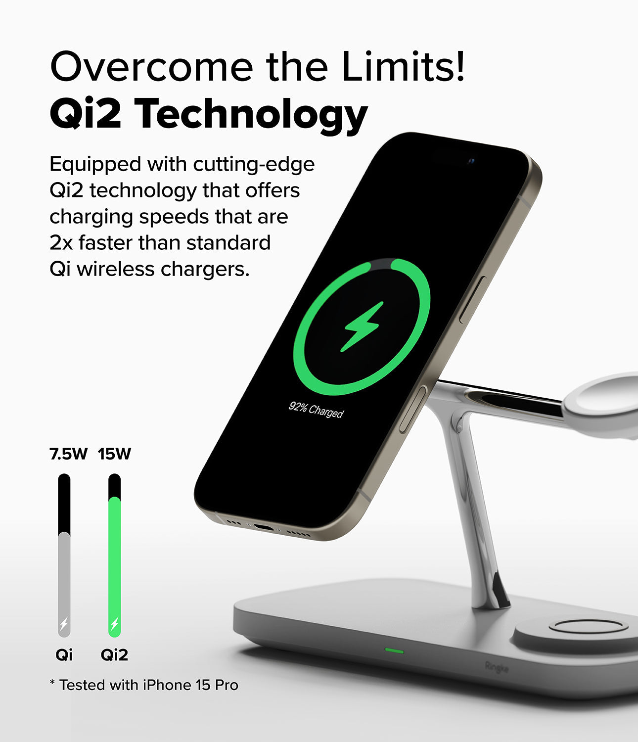Ringke Qi2 3-in-1 Magnetic Wireless Charging Stand