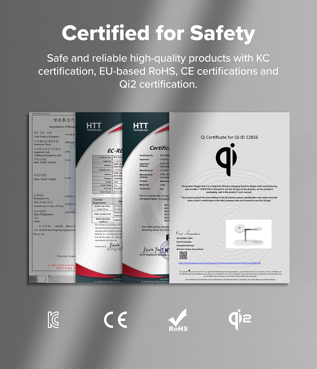 Ringke Qi2 3-in-1 Magnetic Wireless Charging Stand