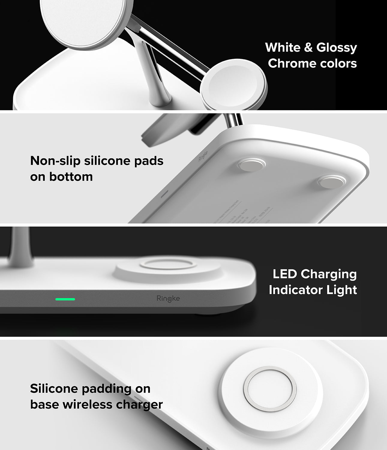 Ringke Qi2 3-in-1 Magnetic Wireless Charging Stand