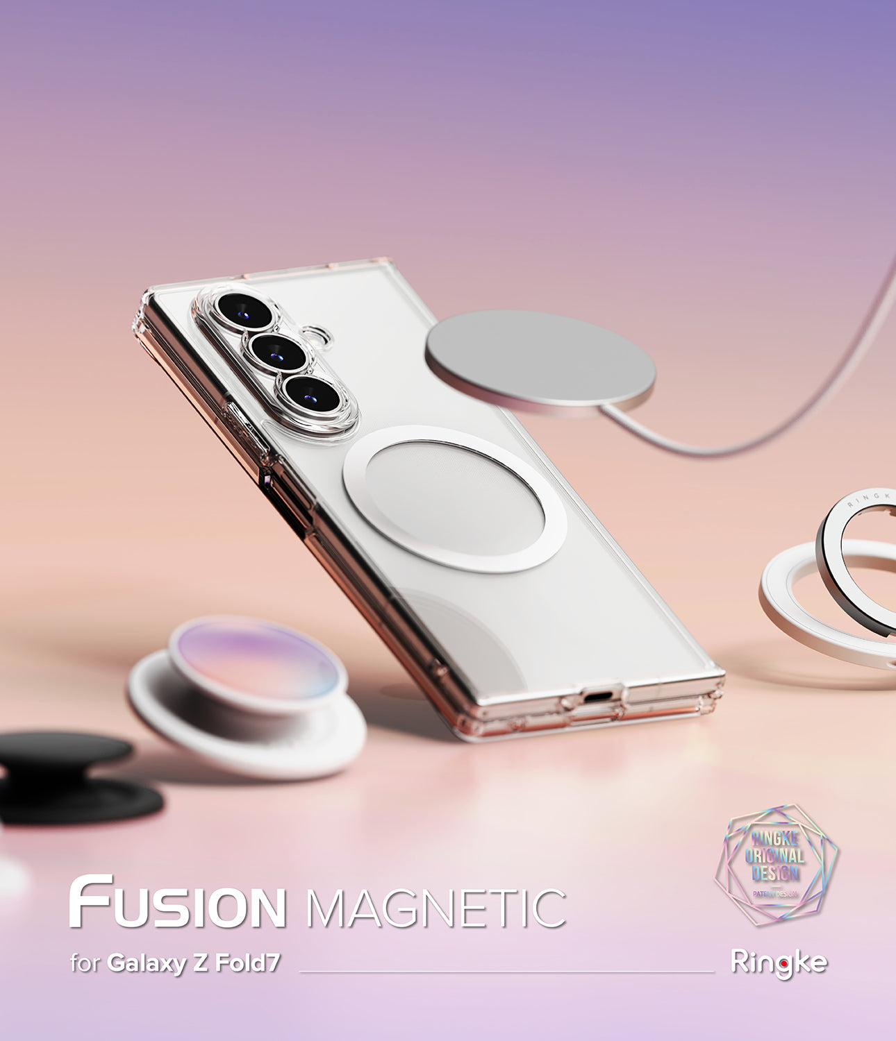 Galaxy Z Fold 7 Case Fusion Magnetic Clear by Ringke