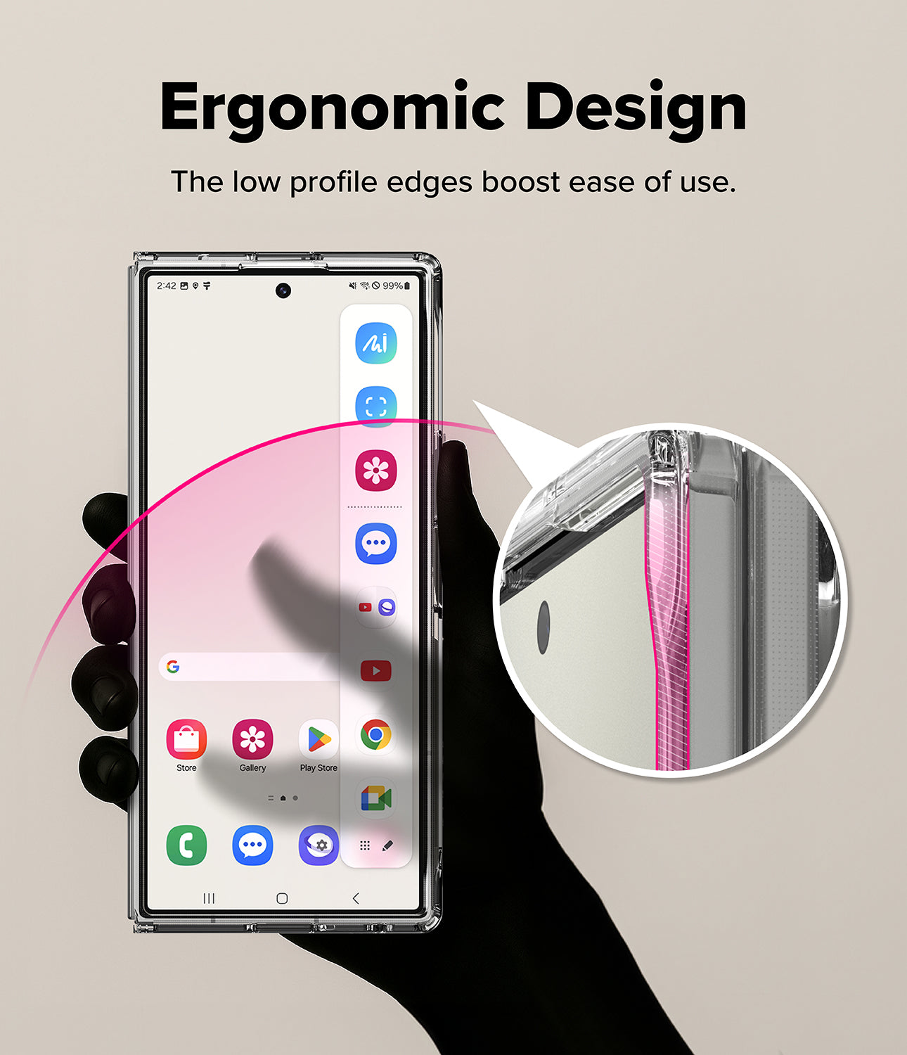 Galaxy Z Fold 7 Case Fusion Magnetic Clear by Ringke