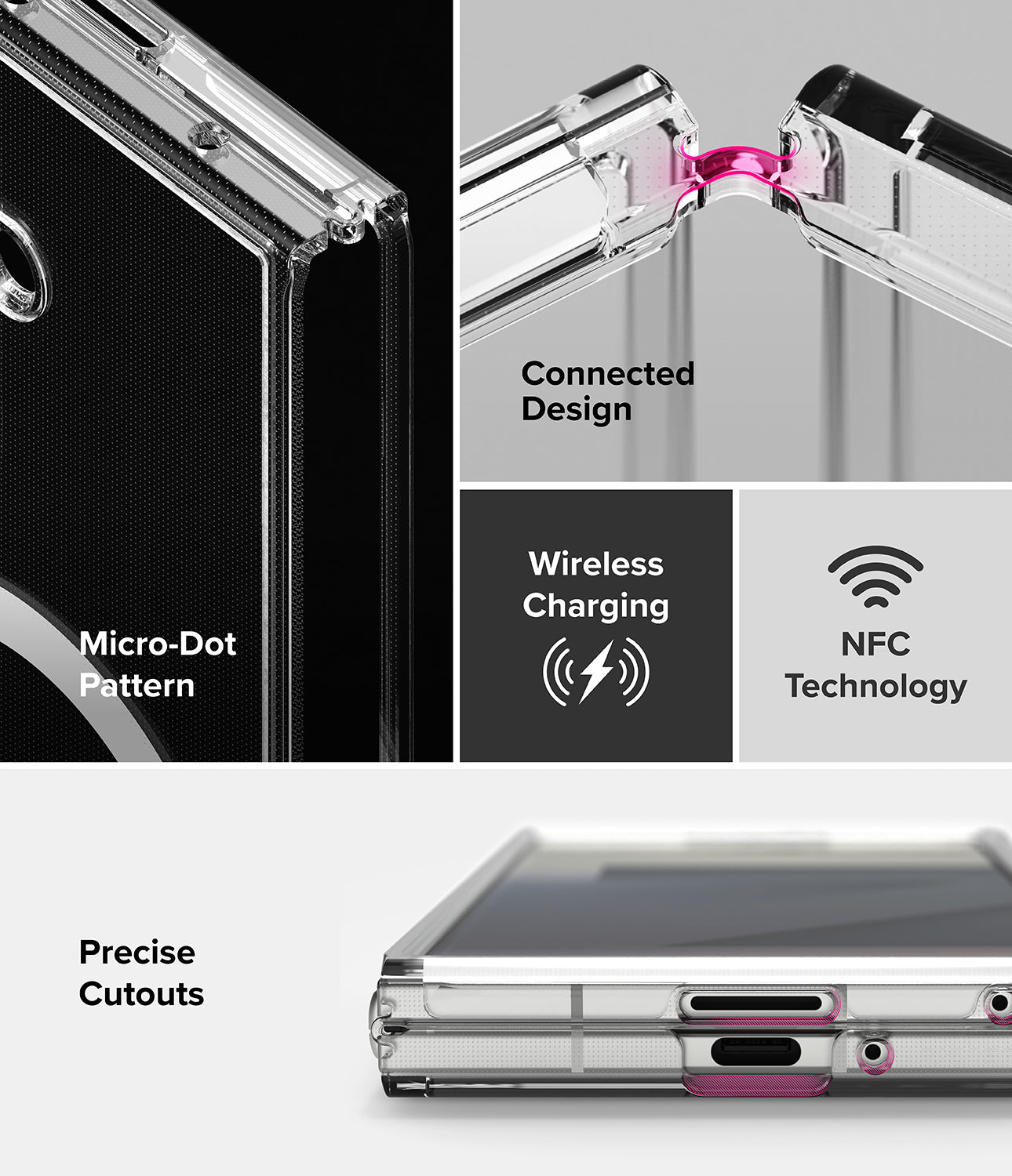 Galaxy Z Fold 7 Case Fusion Magnetic Clear by Ringke