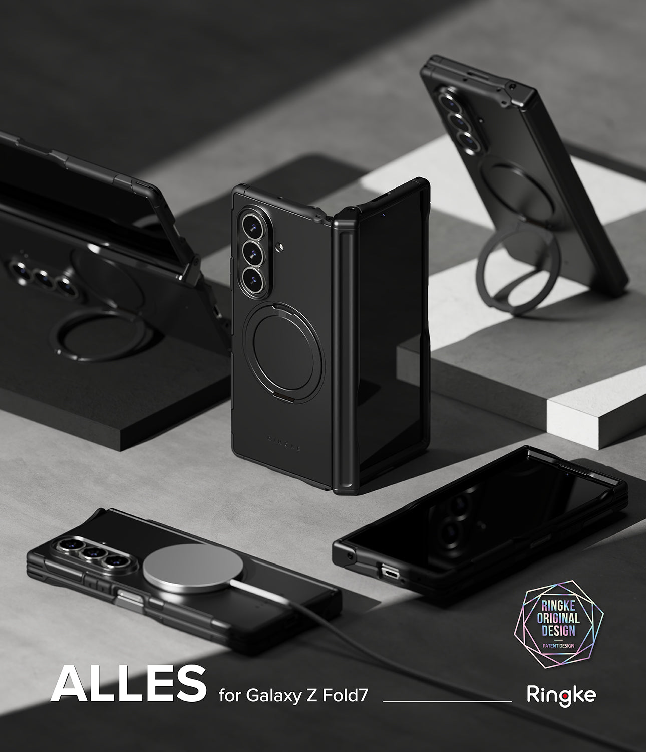 Galaxy Z Fold 7 Case Alles Black by Ringke