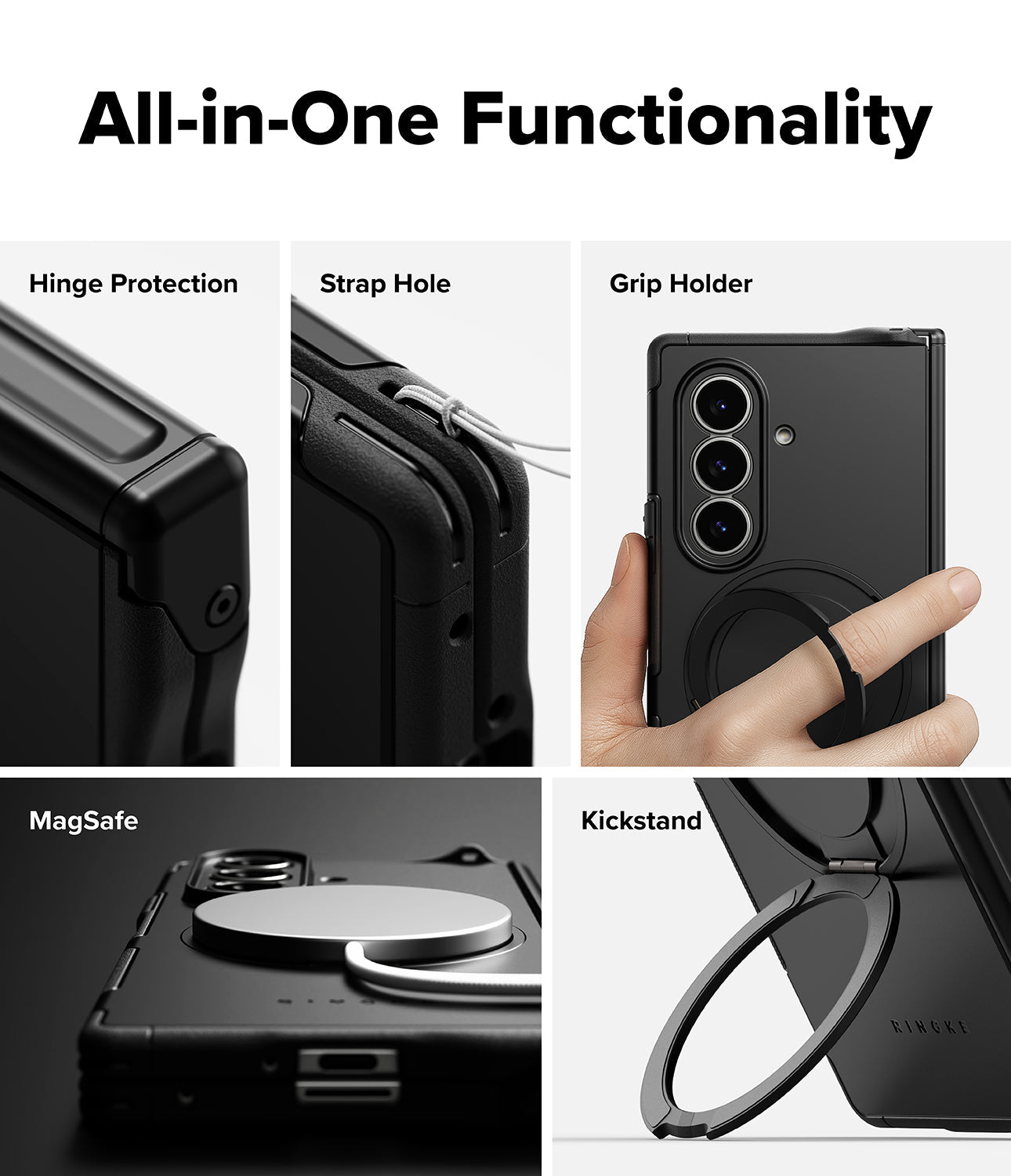 Galaxy Z Fold 7 Case Alles Black by Ringke