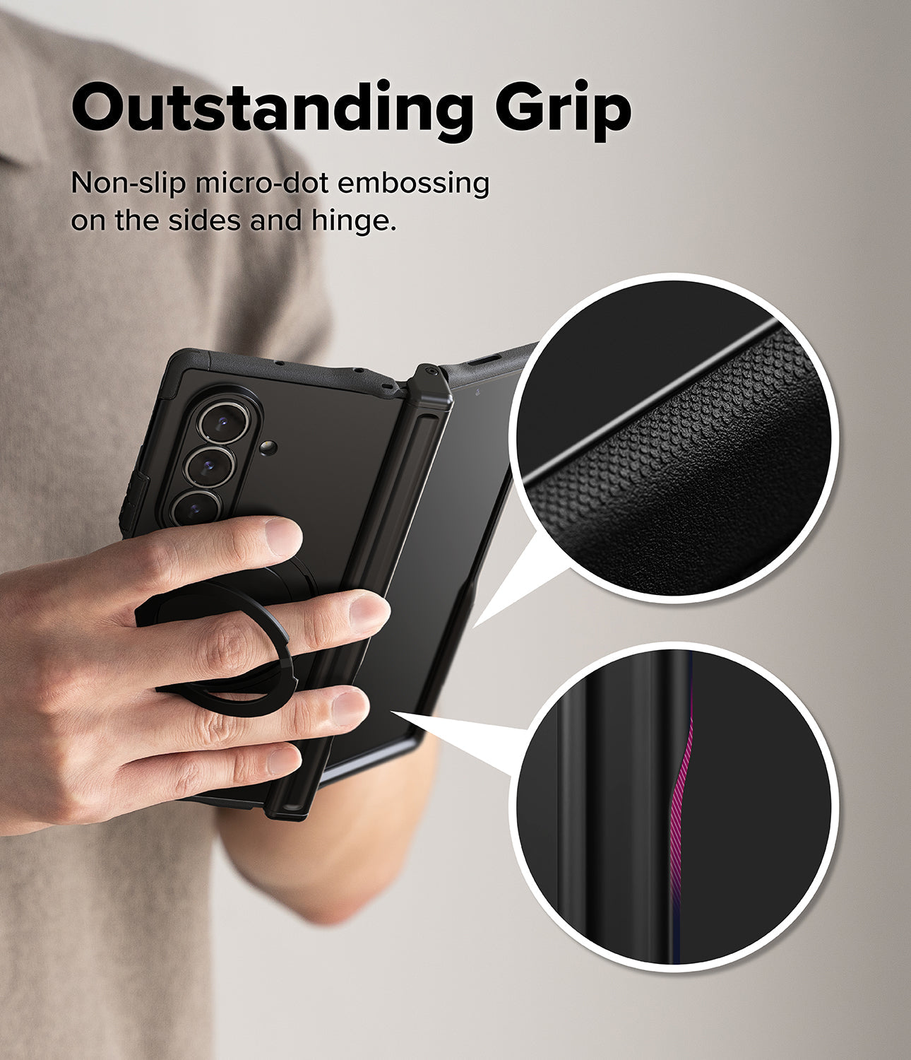 Galaxy Z Fold 7 Case Alles Black by Ringke