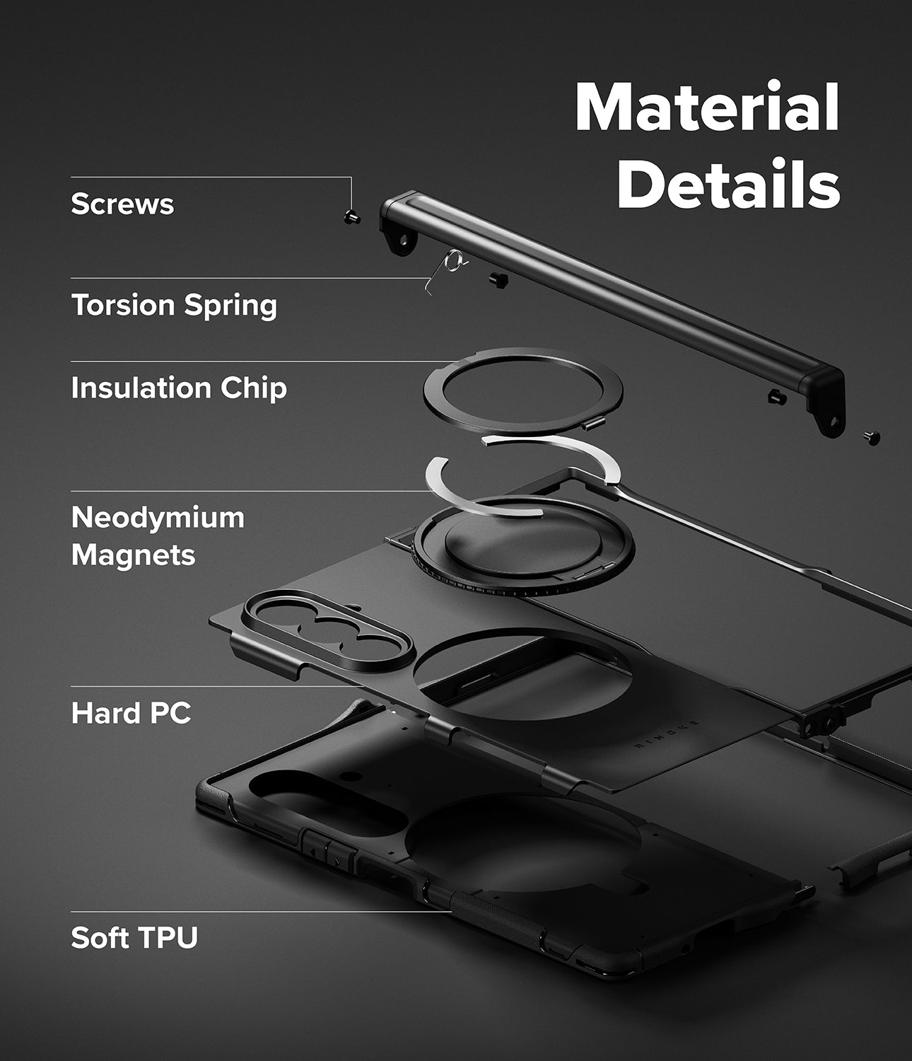 Galaxy Z Fold 7 Case Alles Black by Ringke