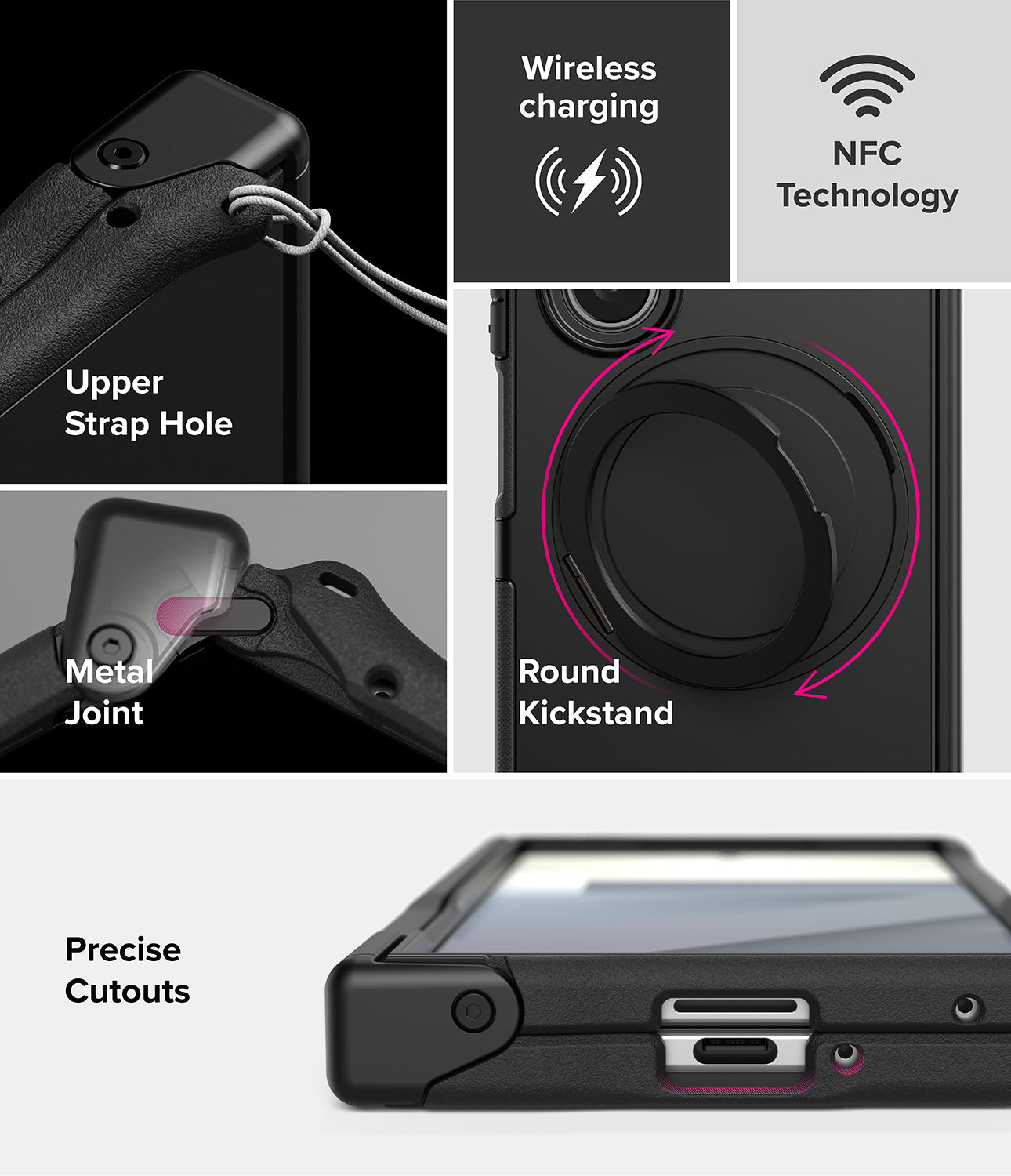 Galaxy Z Fold 7 Case Alles Black by Ringke