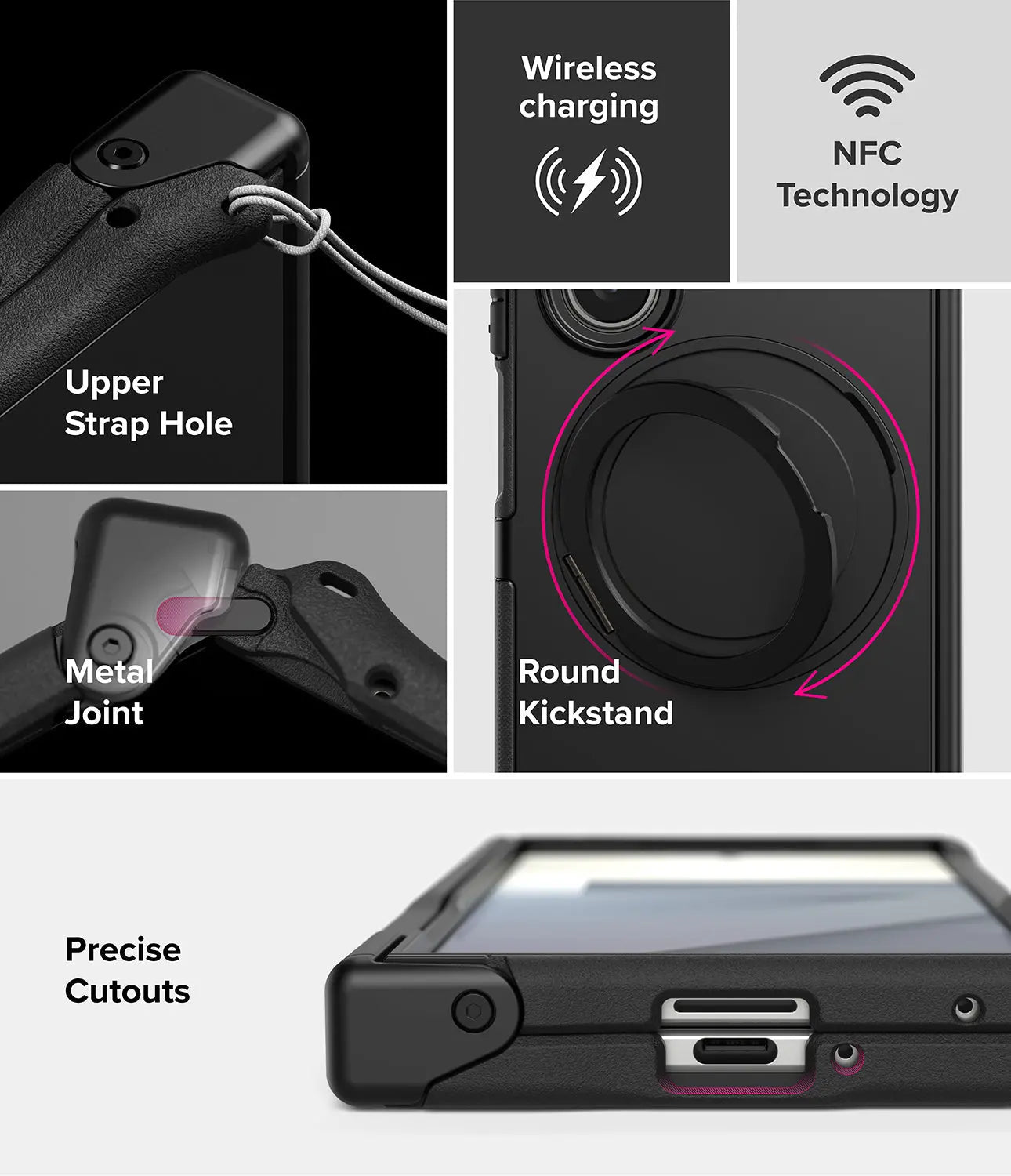 Galaxy Z Fold 7 Case Alles Black by Ringke Ringke