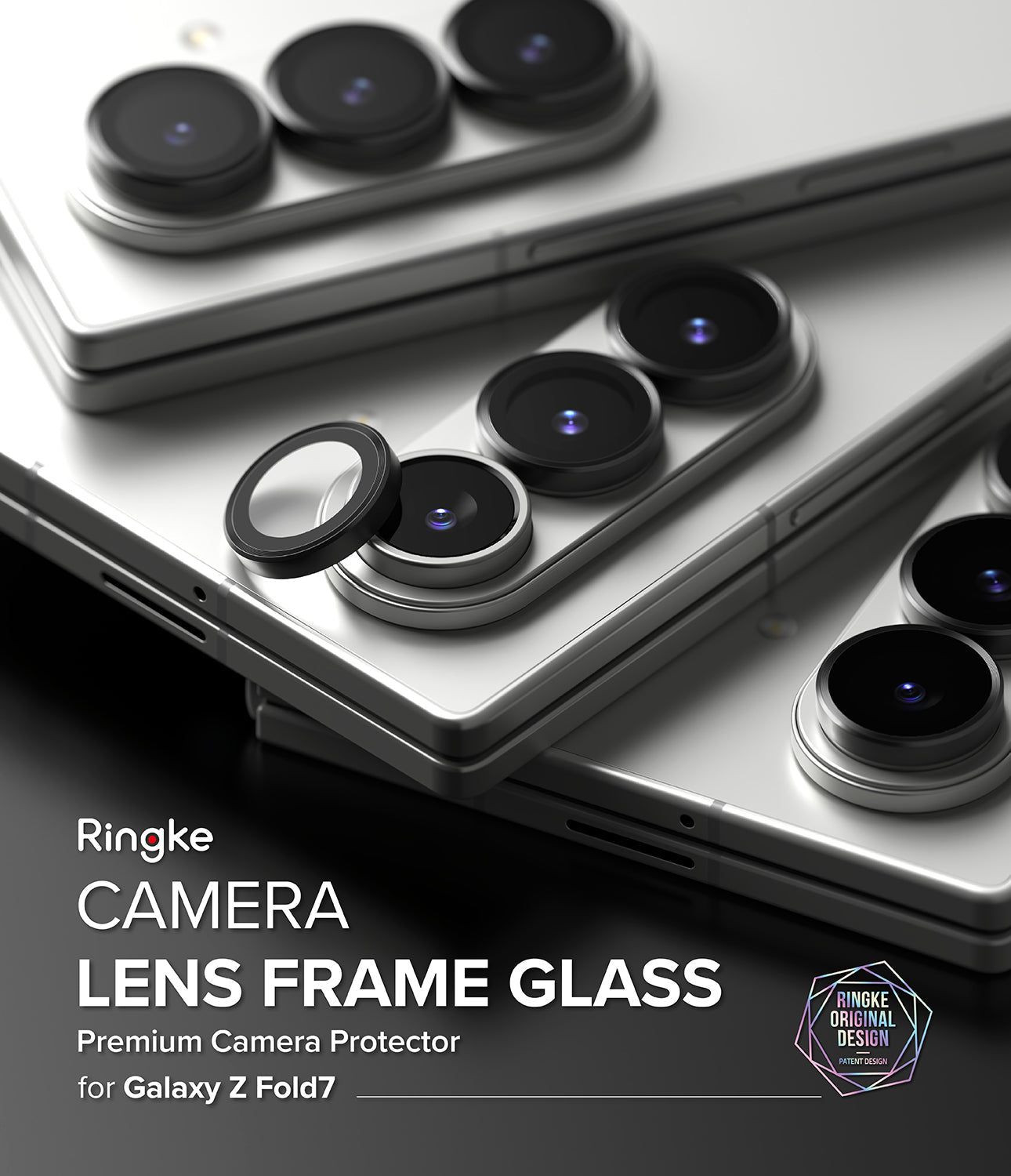 Galaxy Z Fold 7 Camera Lens Frame Glass 2 Pack by Ringke