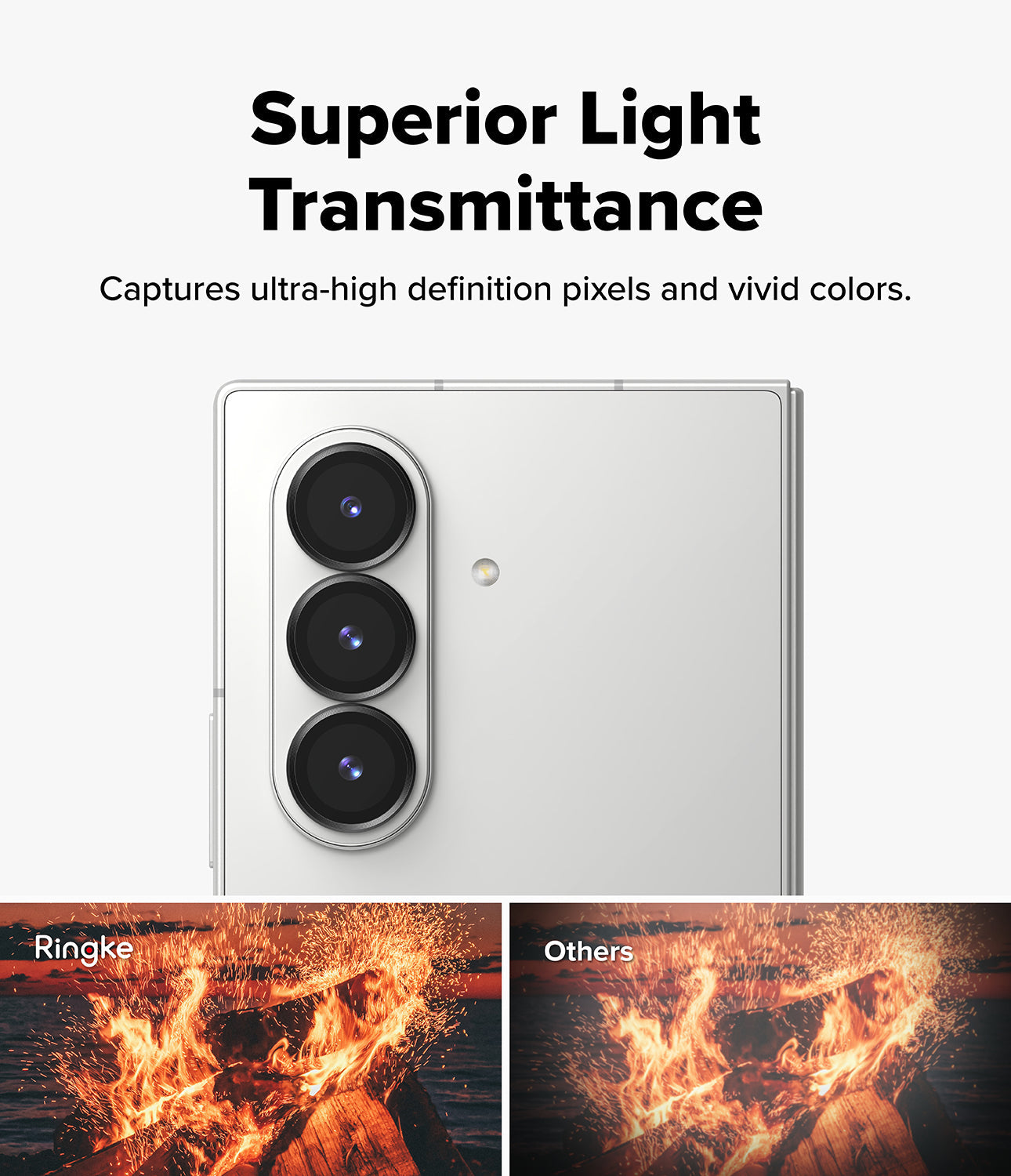 Galaxy Z Fold 7 Camera Lens Frame Glass 2 Pack by Ringke