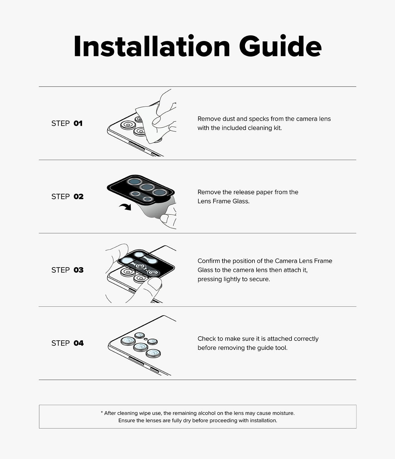 Galaxy Z Fold 7 Camera Lens Frame Glass 2 Pack by Ringke
