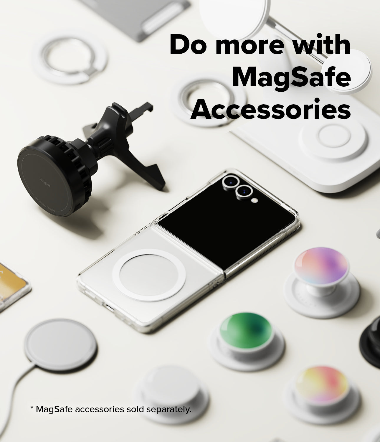 Galaxy Z Flip 7 Case Fusion Magnetic Clear by Ringke