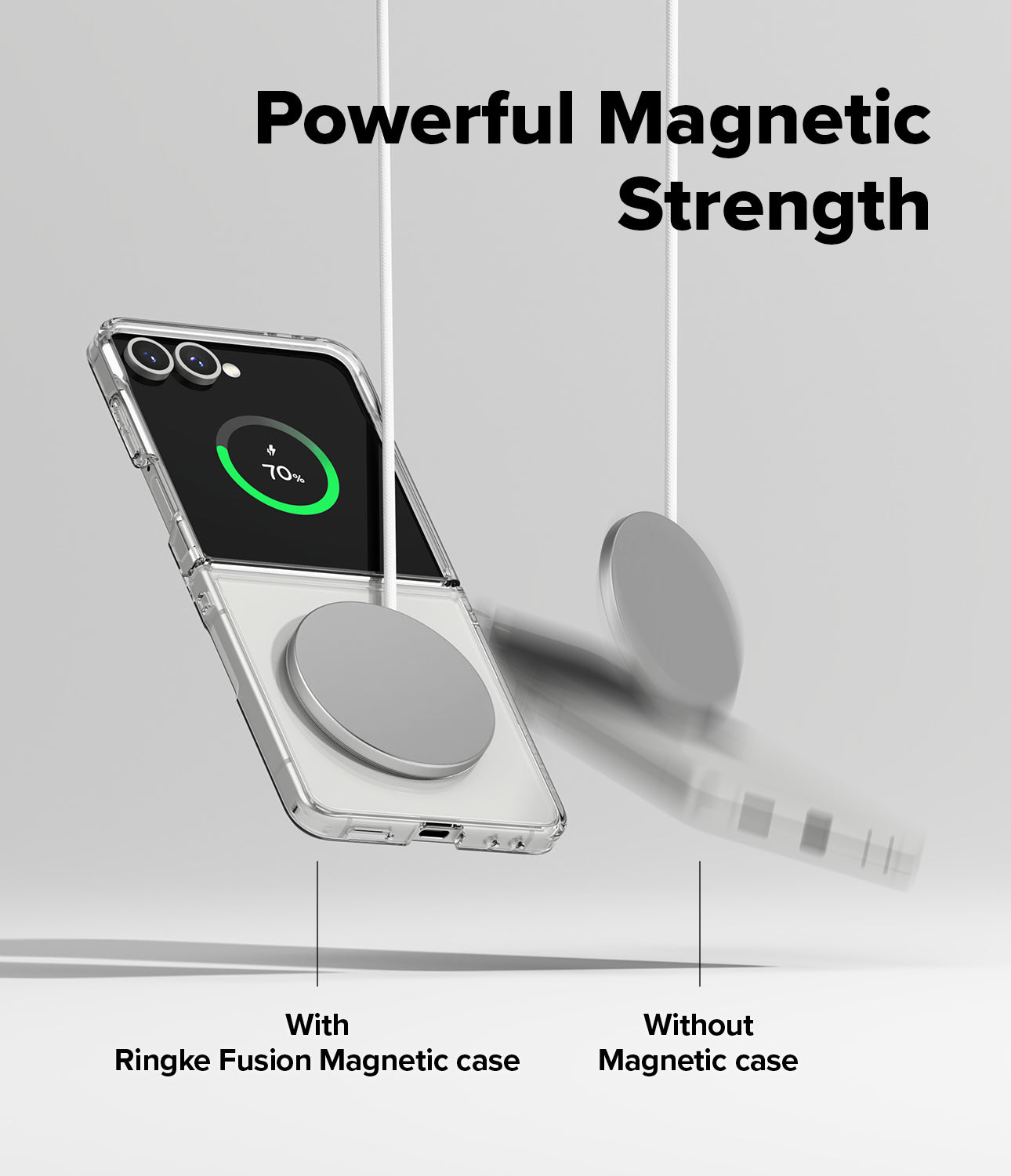 Galaxy Z Flip 7 Case Fusion Magnetic Clear by Ringke