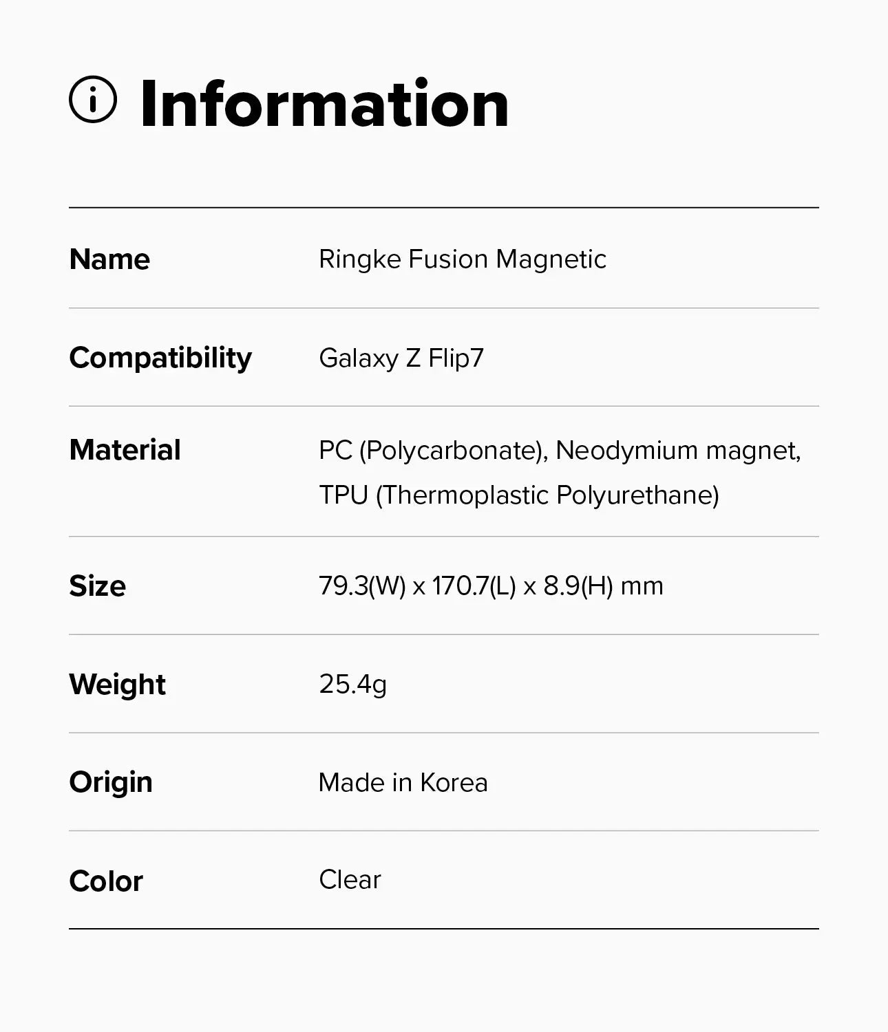 Galaxy Z Flip 7 Case Fusion Magnetic Clear by Ringke Ringke