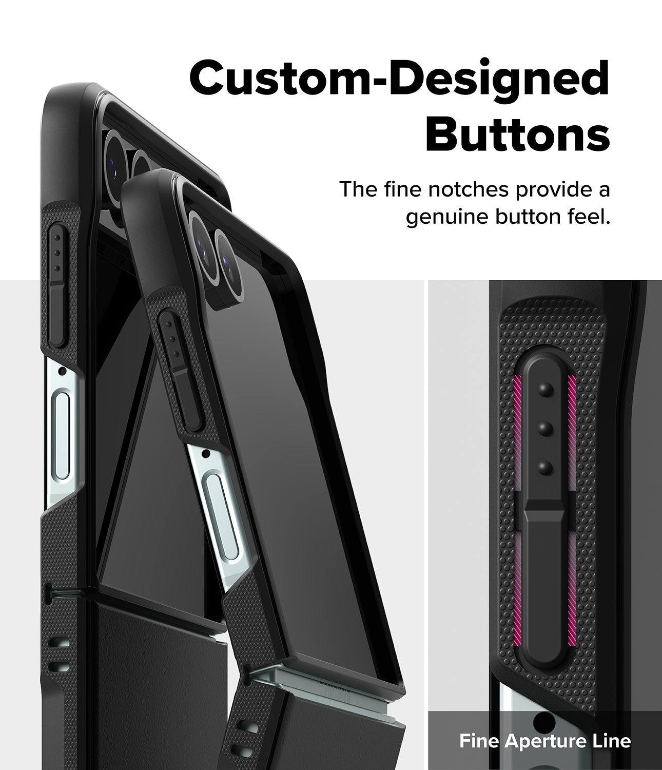 Side profile of the Ringke Onyx case, highlighting the double-layer protection and slim fit.