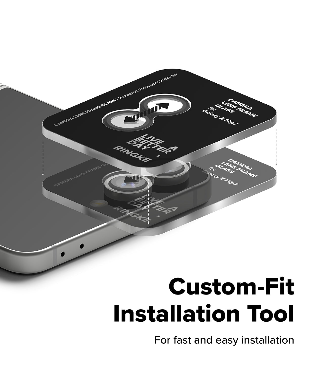 Galaxy Z Flip 7 Camera Lens Frame Glass 2 Pack by Ringke