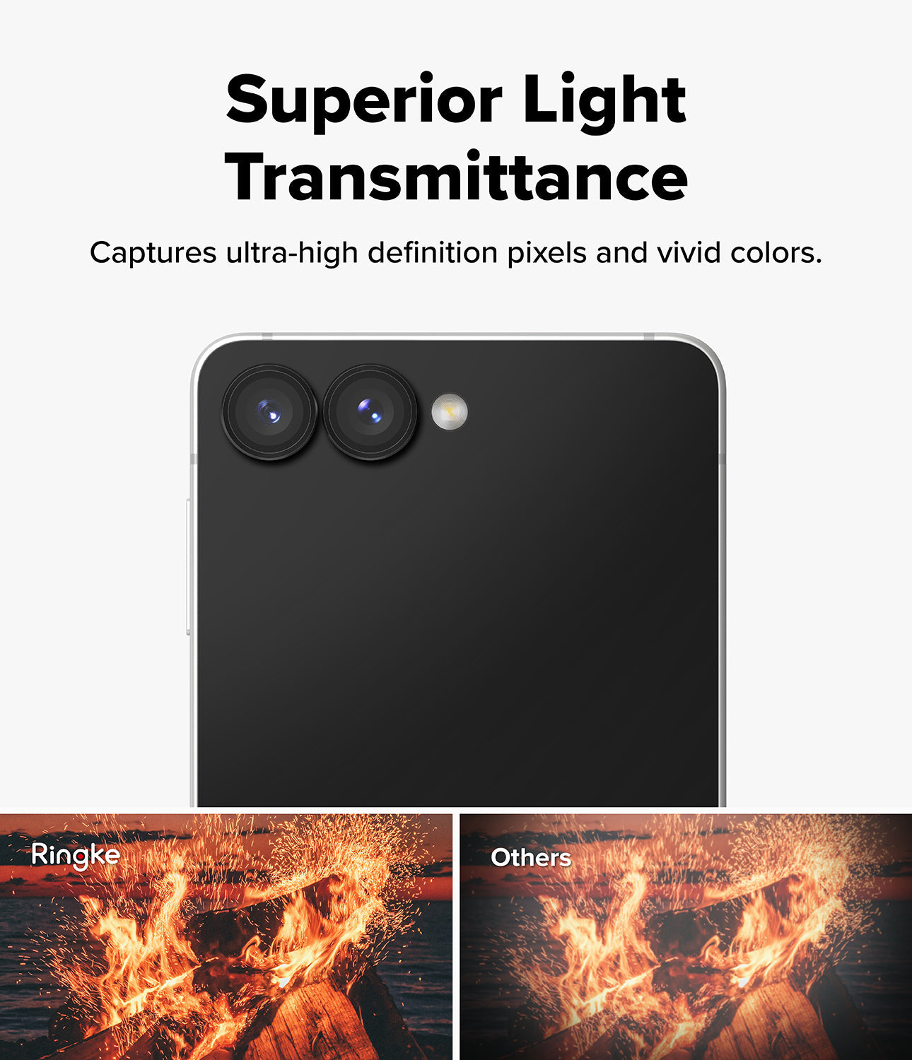 Galaxy Z Flip 7 Camera Lens Frame Glass 2 Pack by Ringke